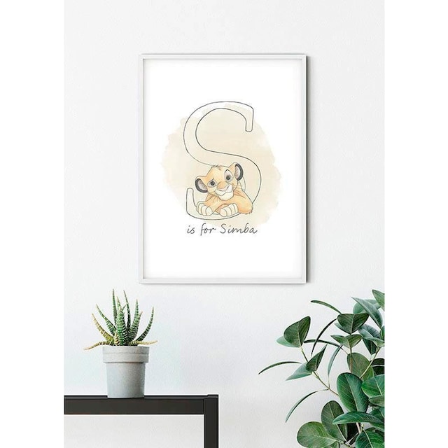 Komar Poster »S like Simba«, Disney, (1 St.), Kinderzimmer, Schlafzimmer,  Wohnzimmer | BAUR