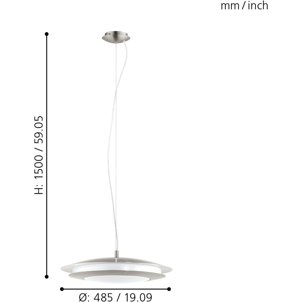 EGLO Pendelleuchte »MONEVA-C«, 1 flammig-flammig