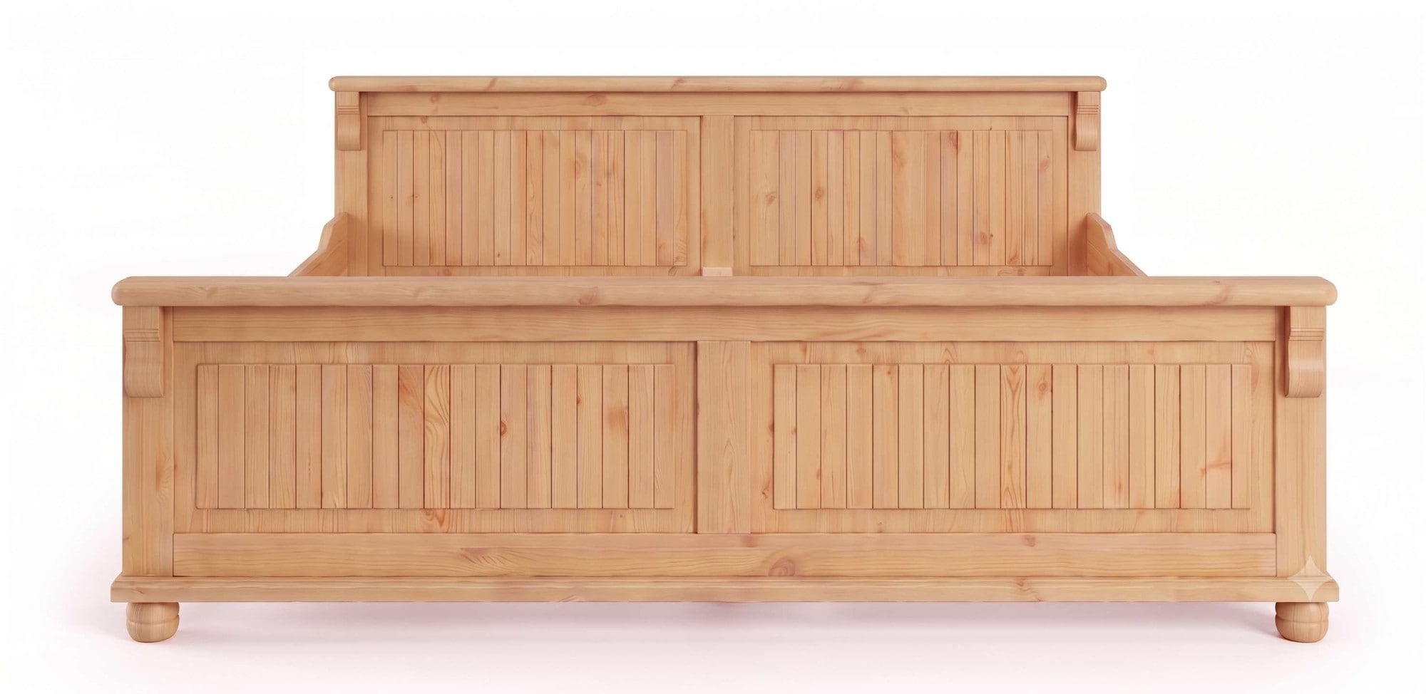 OTTO home Massivholzbett »Adele« Breite 140 oder 180 cm, Landhausstil,  aus massiver Kiefer, schöne Kassettenoptik, Lamellenoptik