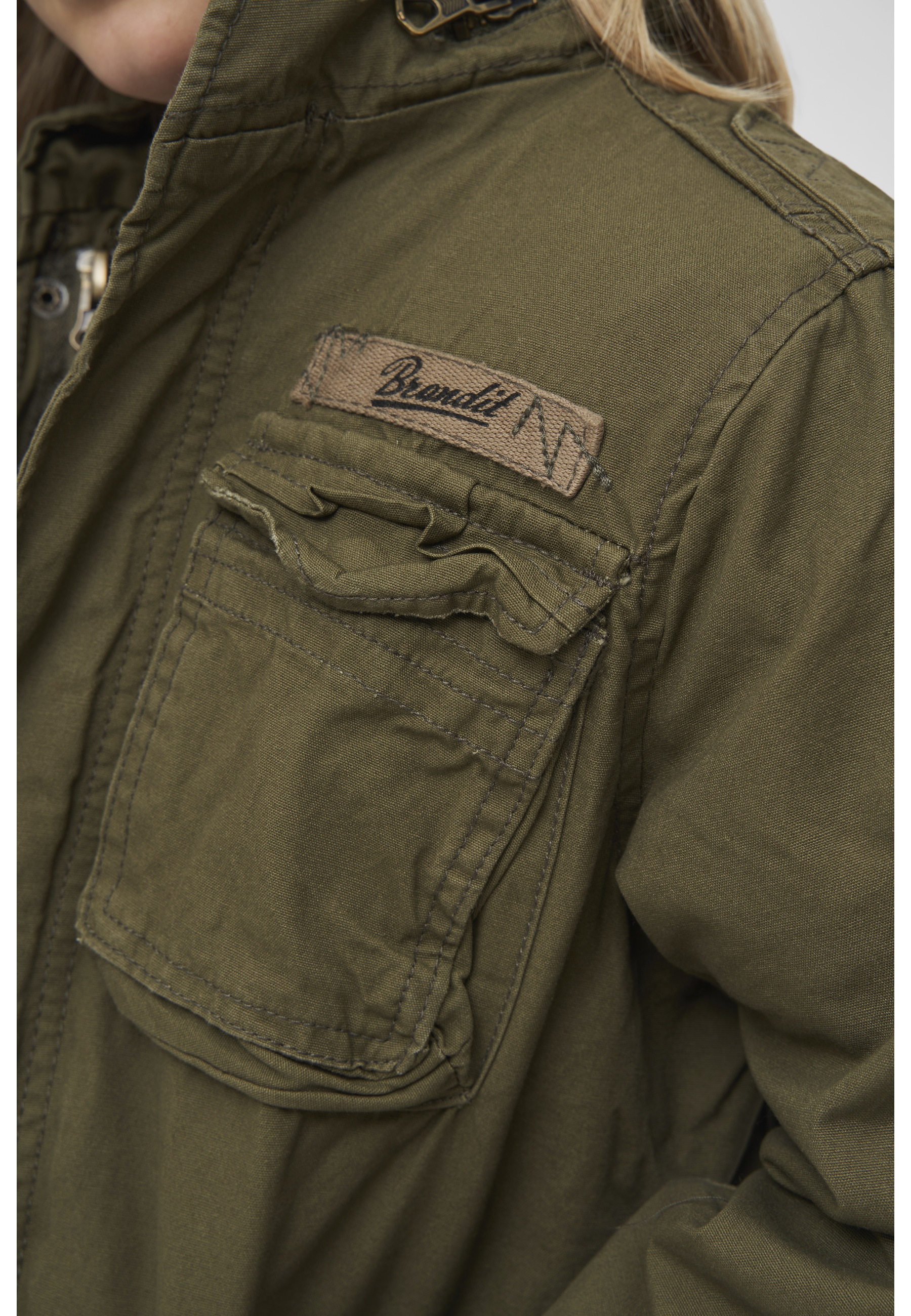 Brandit Parka »Brandit Herren Kids M65 Giant Jacket« 1 Stk. tlg. mit Kapuze