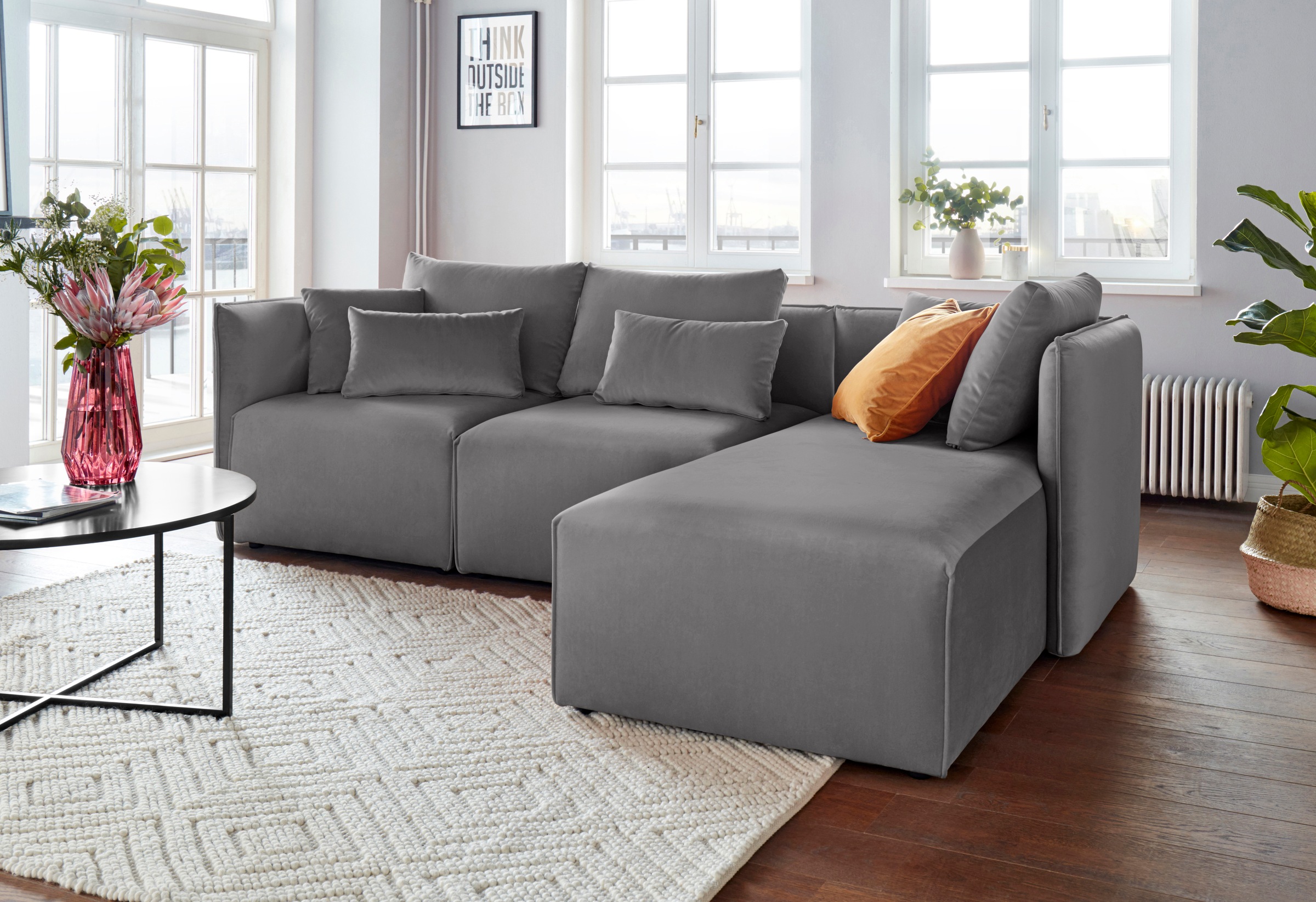 andas Ecksofa »Nöre«, (3 Teile), zusammengesetzt aus Modulen, in vielen Bezugsqualitäten und Farben