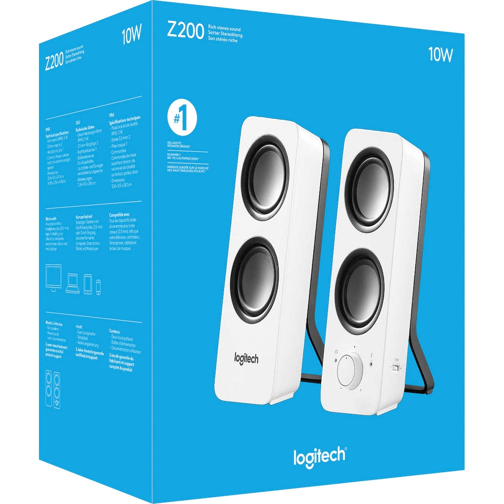 Logitech Lautsprecher »Z200 Stereo Speakers«