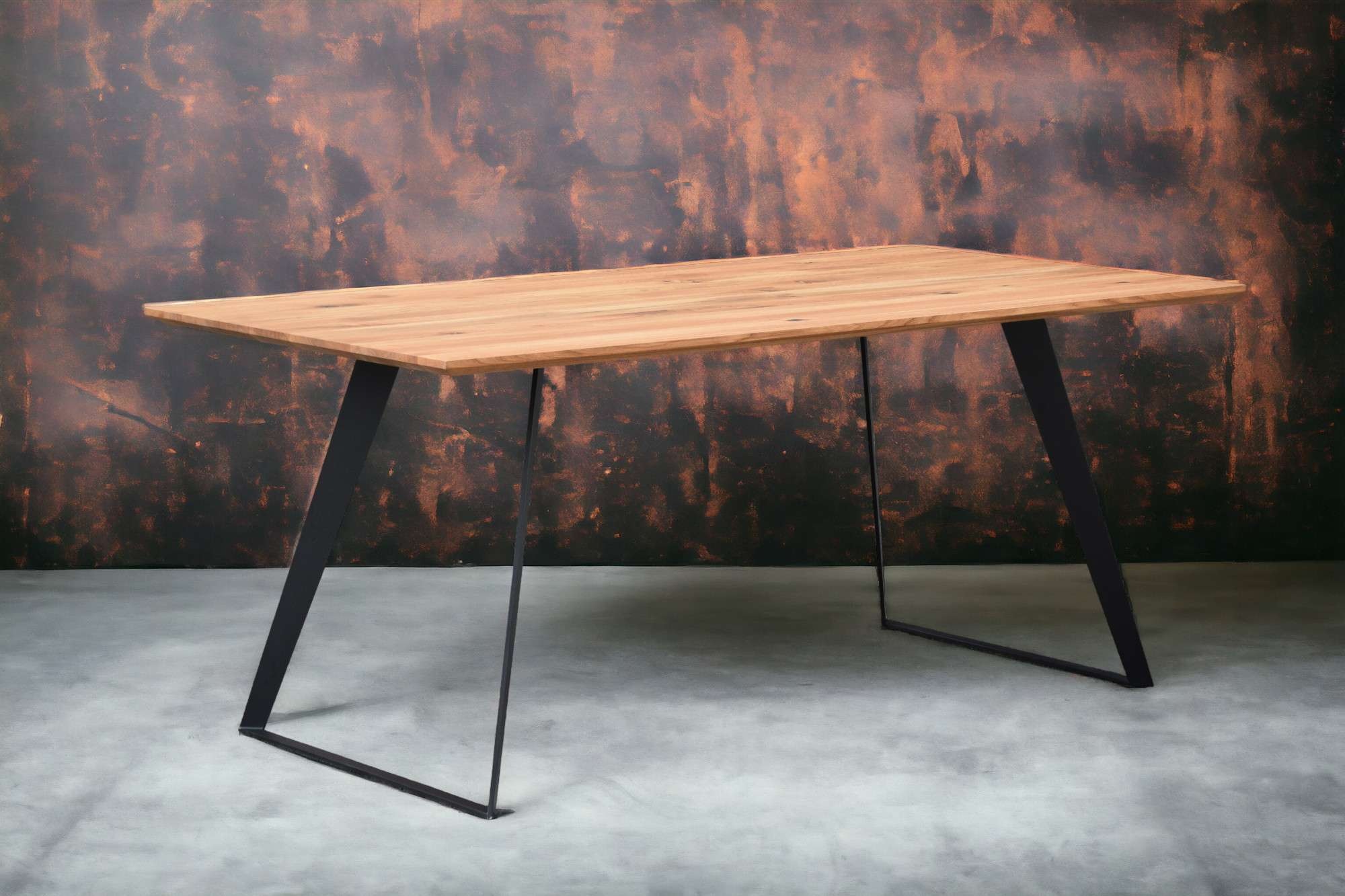 OTTO home Esstisch "Talwiese Küchentisch, U-Form Metallgestell, Wildeiche m günstig online kaufen