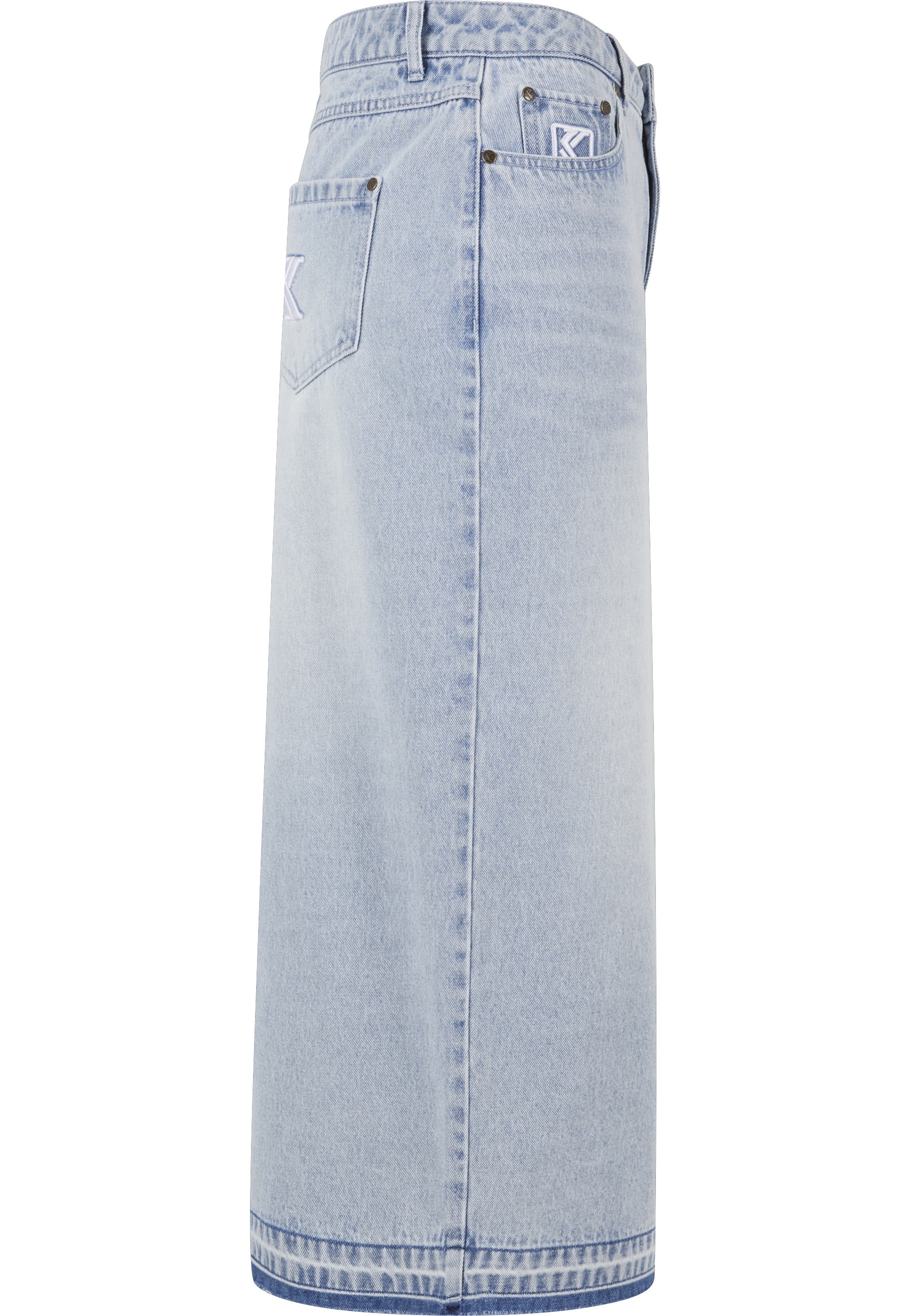 Karl Kani Maxirock »Karl Kani Damen KW242-033-1 Karl Kani OG Long Denim Skirt« 1 Stk.