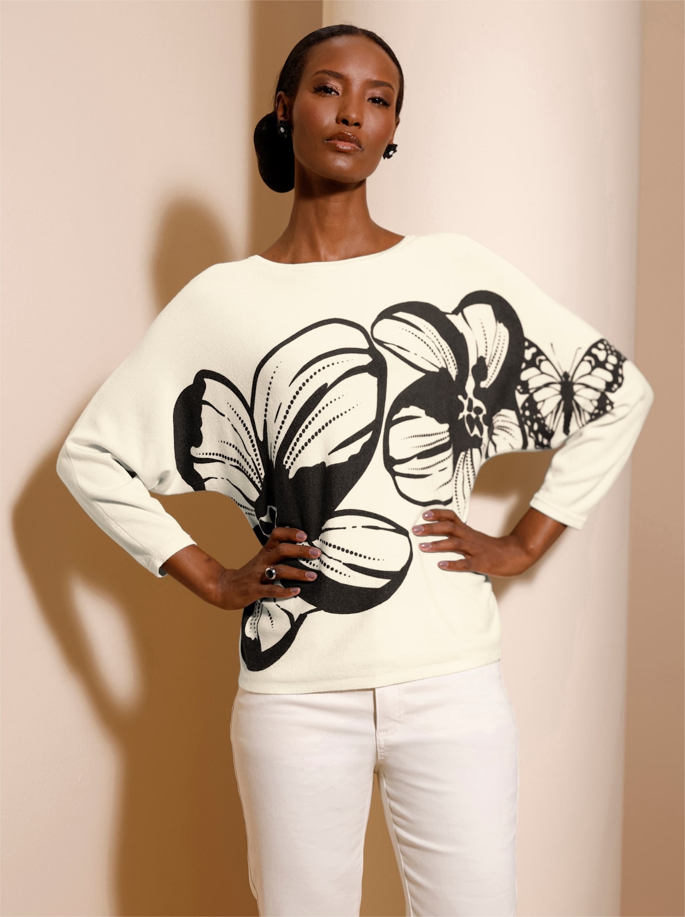 creation L 3/4 Arm-Pullover »Lyocell-Viskose-Pullover«