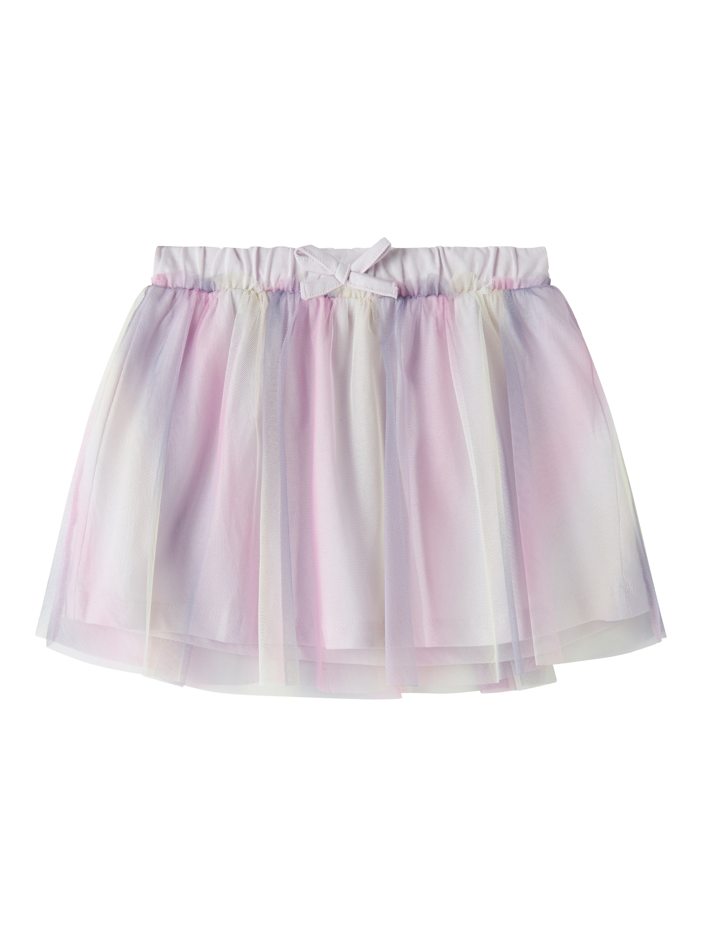 Minirock NAME IT "NMFDOTIANA SKIRT", Mädchen, Gr. 104, lavender fog, Tüll, Obermaterial: 100% Polyester, gestreift, Basic mini, Röcke Minirock 5
