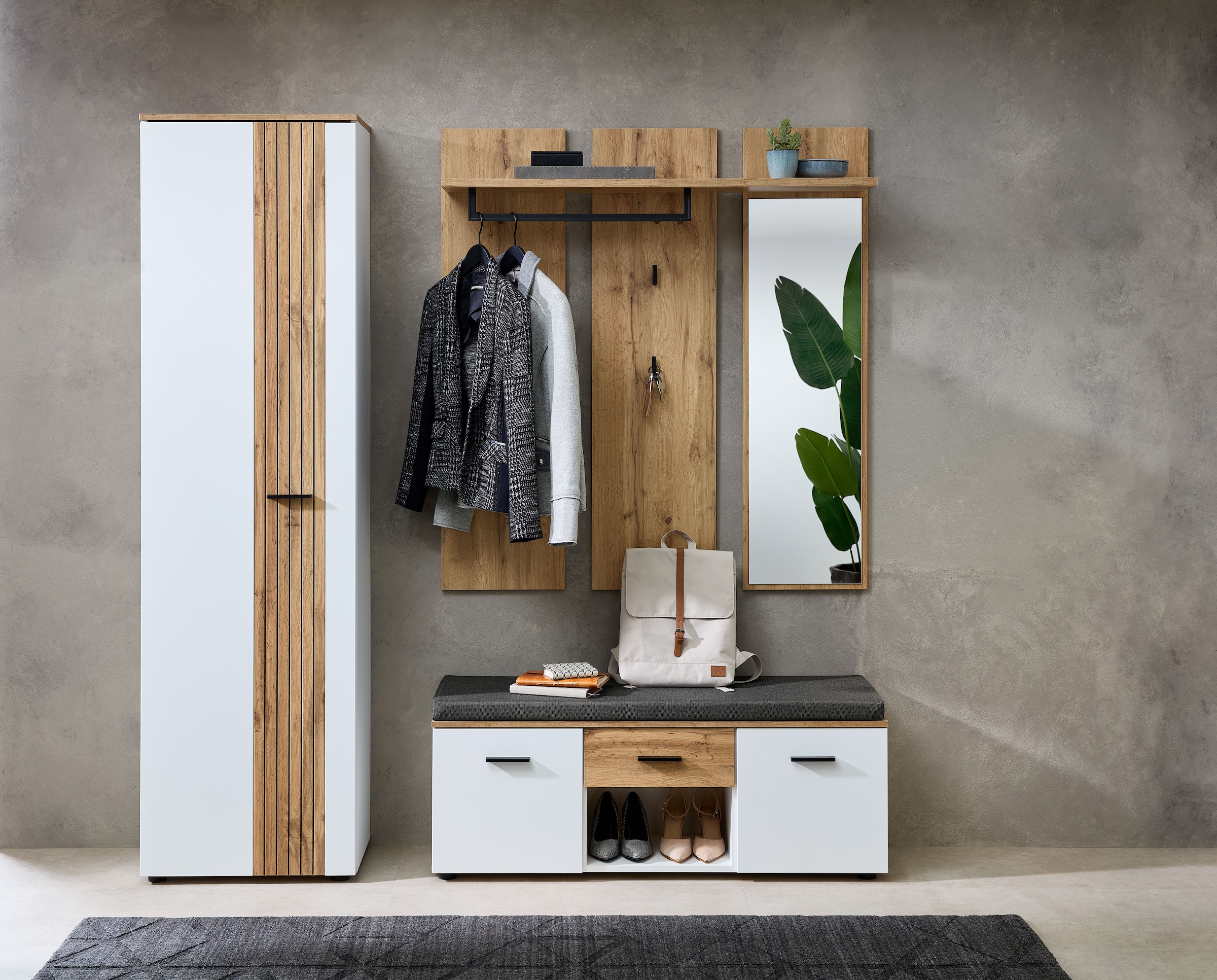 Innostyle Garderoben-Set "Garderobenset Sparks, 192x202x38cm (B/H/T)", (3 S günstig online kaufen