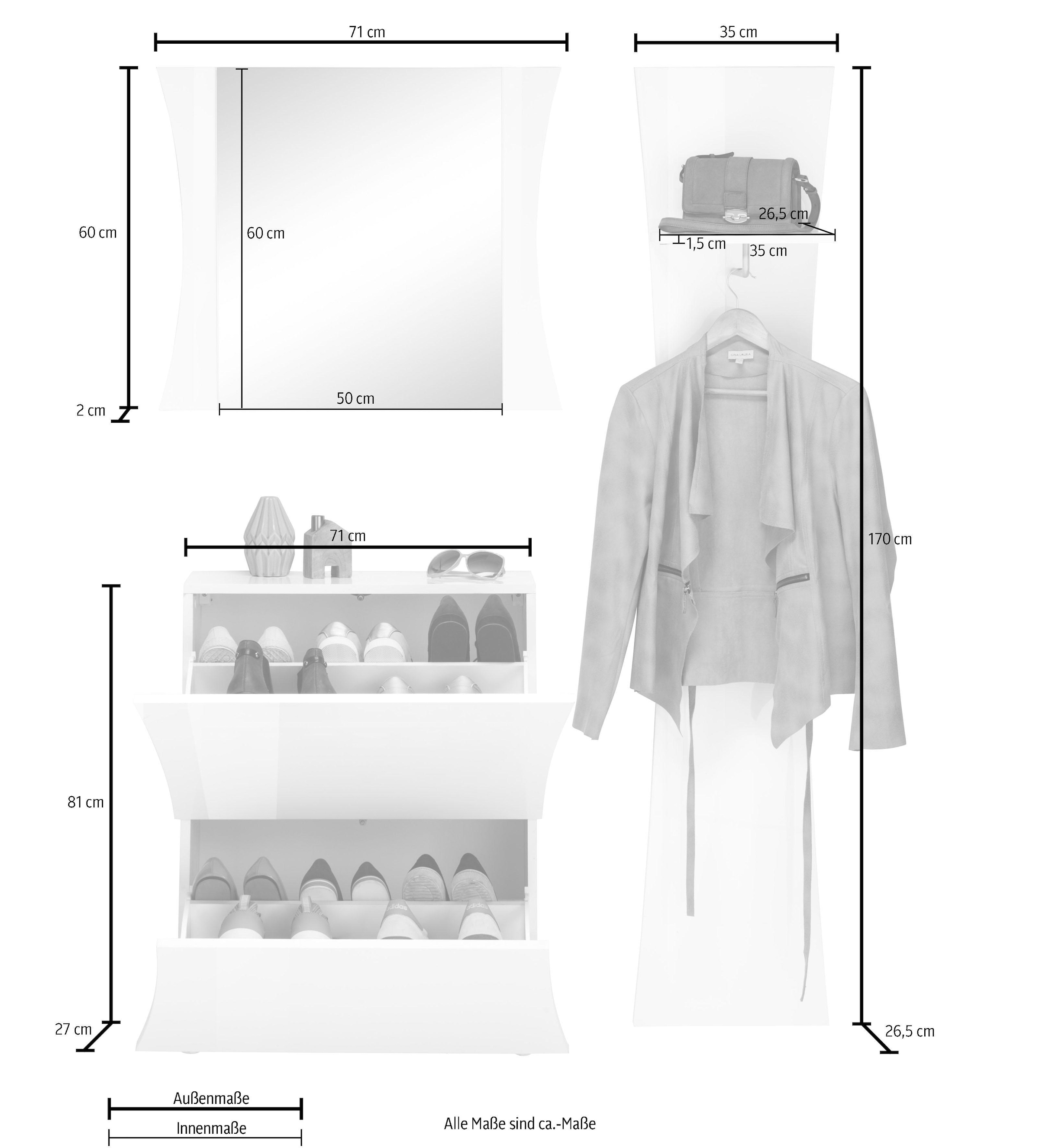 INOSIGN Garderoben-Set »Arco«, (Set, 3 St.)