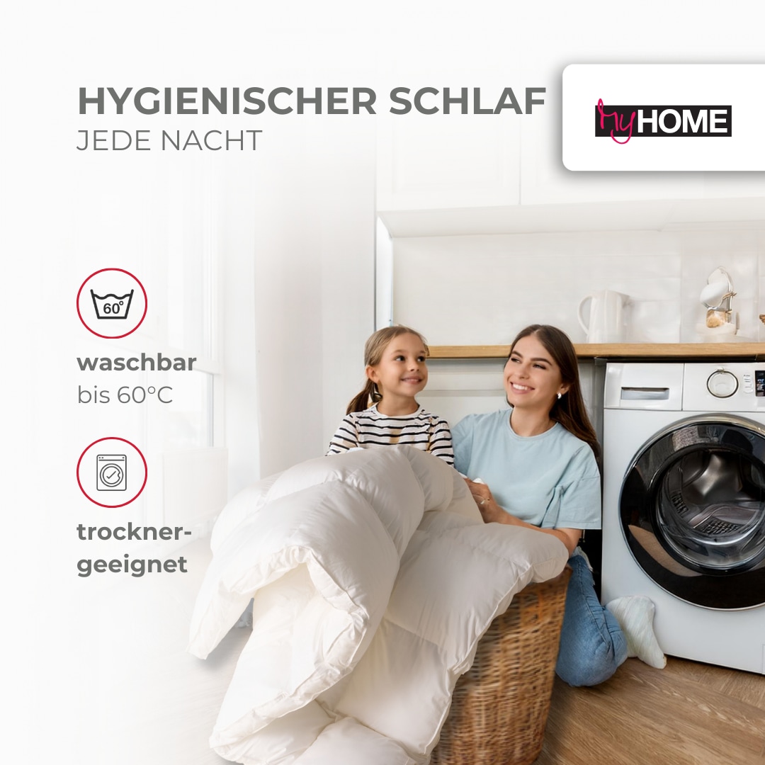 RIBECO Kunstfaserbettdecke »Jan«, warm, (1 St.), normal, Bezug: Polyester, (1-tlg), Unschlagbares Preis- / Leistungsverhältnis!