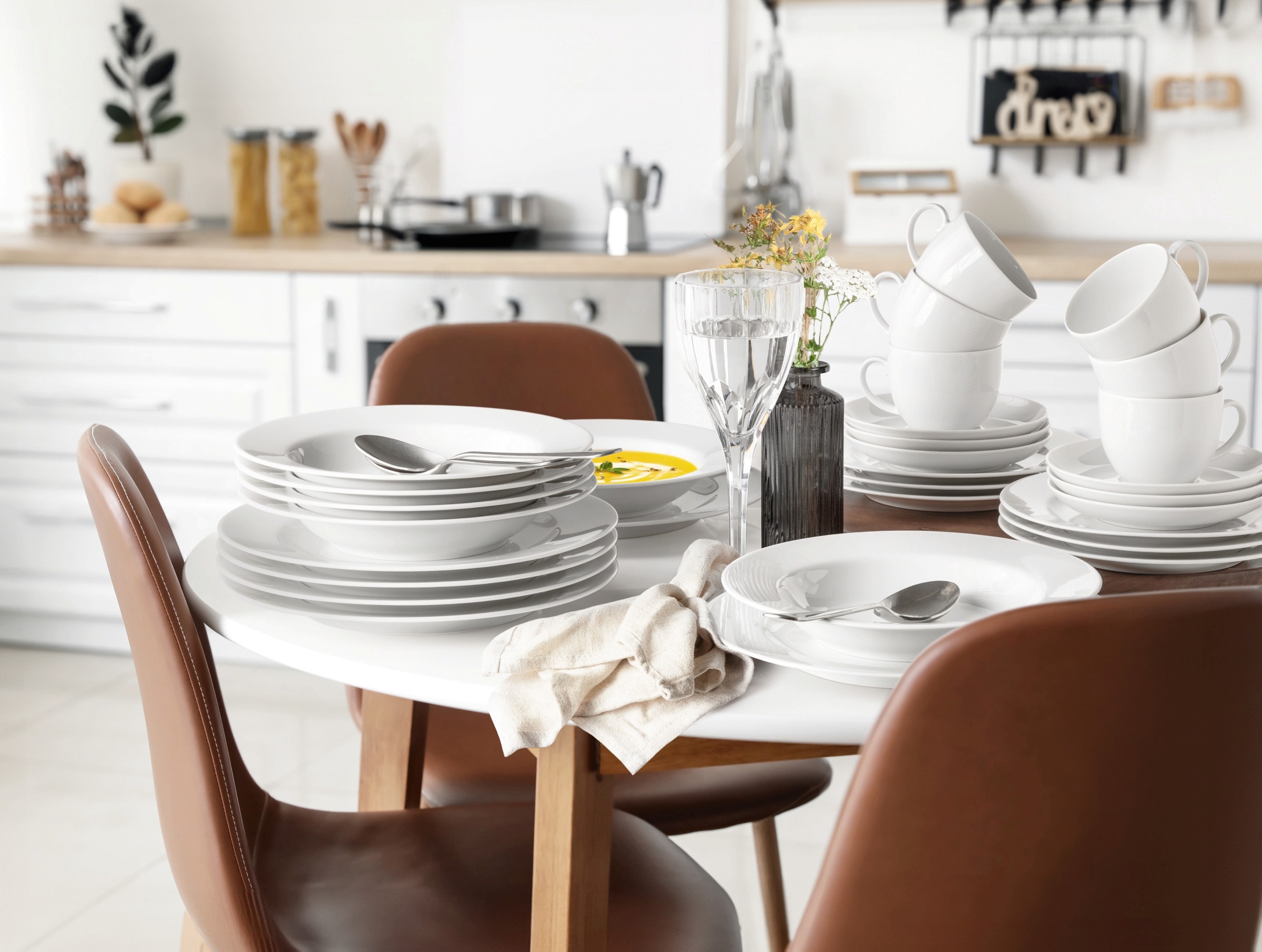 Seltmann Weiden Kombiservice »Geschirr-Set, Service Rondo«, (Set, 30 tlg.), Teller, Tassen, Untertassen, Made in Germany, 30 Teile, für 6 Personen