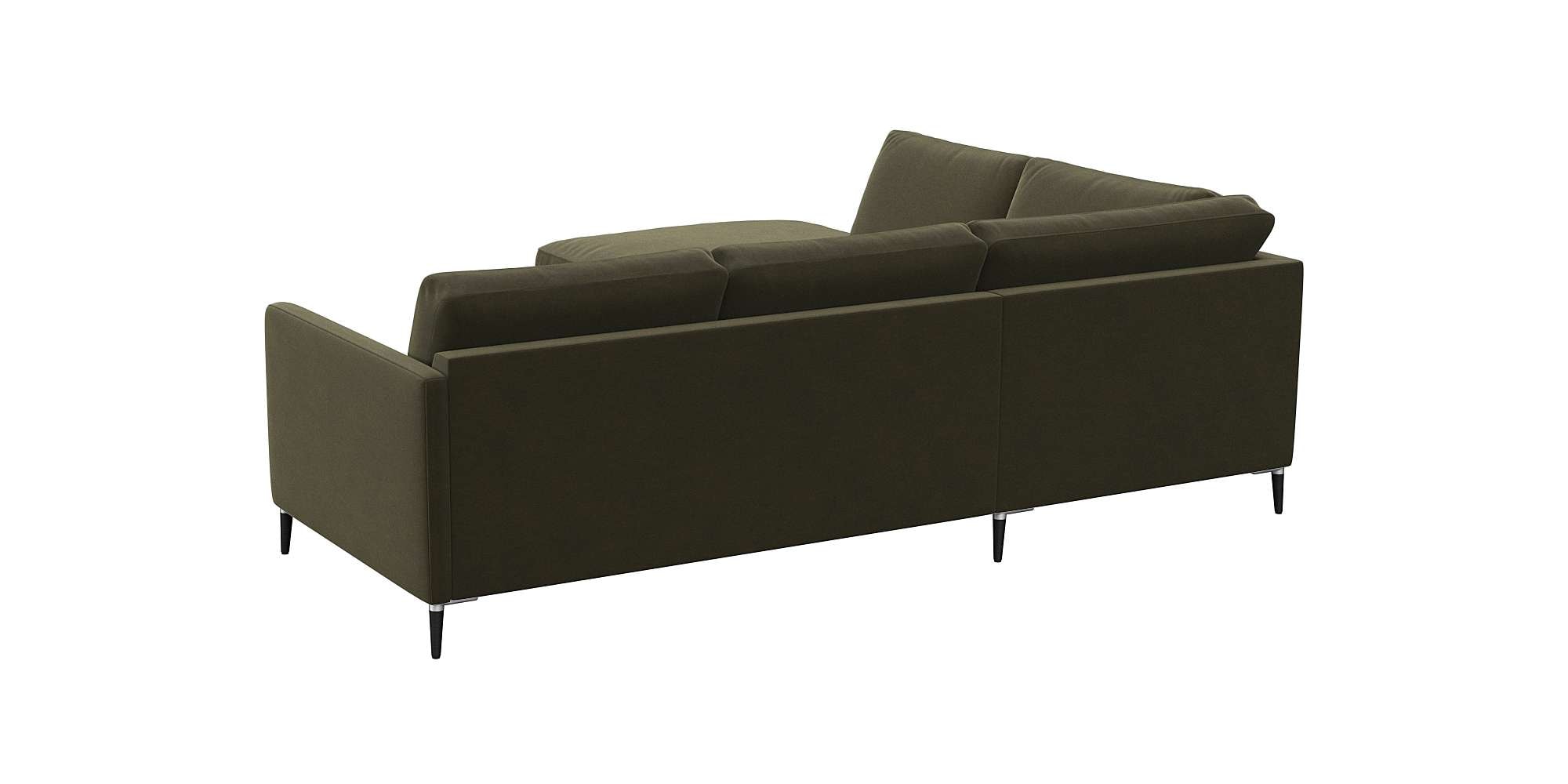 FLEXLUX Ecksofa »Fiore, L-Form«, schmale Armlehnen, Füße Alu/schwarz, B/T 234/225cm, Kaltschaum im Sitz