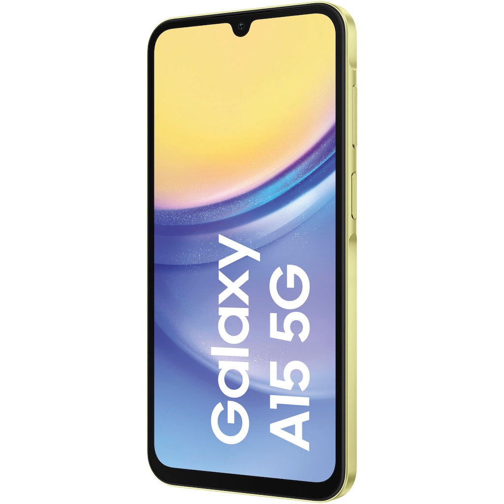 Samsung Smartphone »Galaxy A15 5G 128GB«, Gelb, 16,39 cm/6,5 Zoll, 128 GB Speicherplatz, 50 MP Kamera