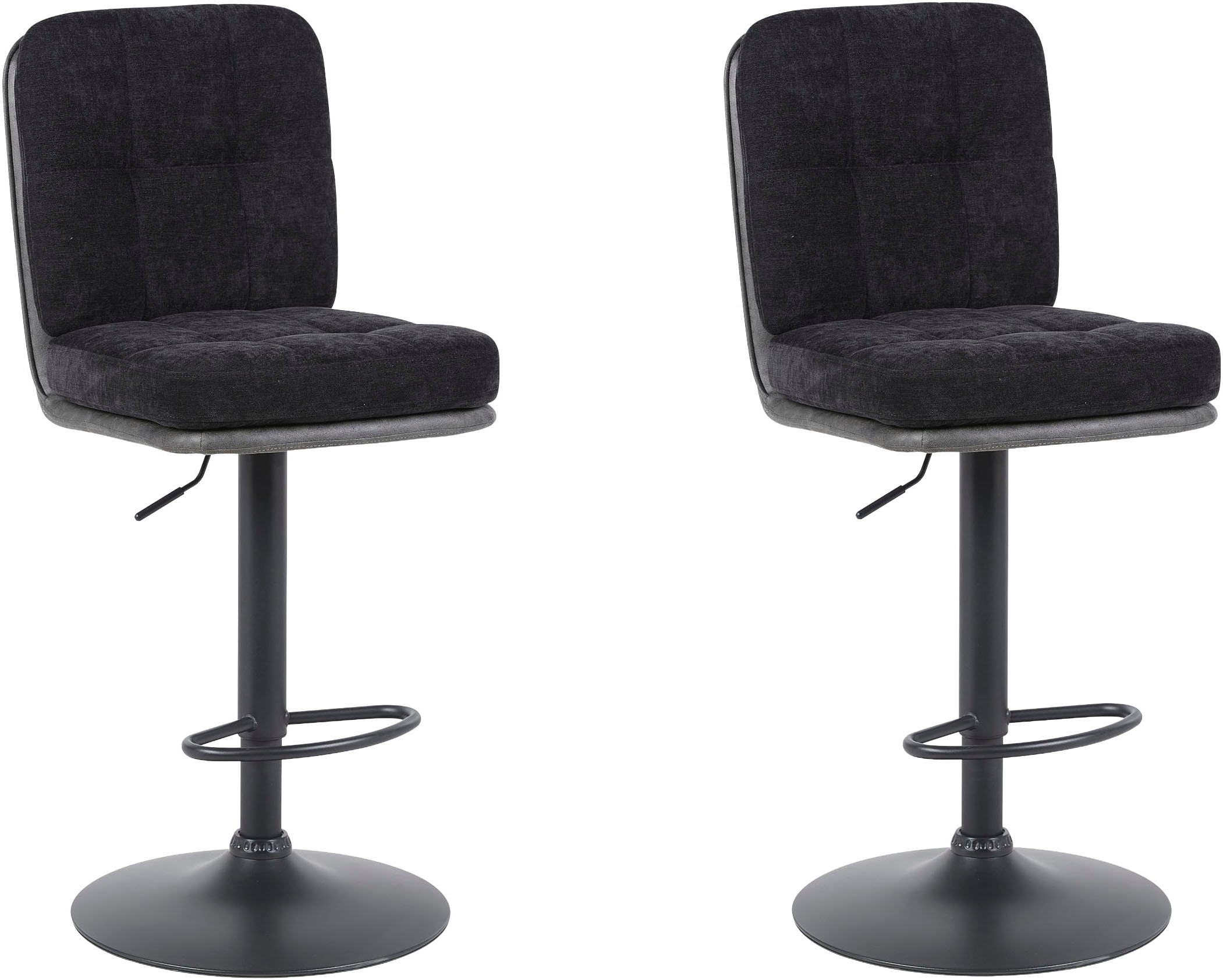 HELA Barhocker "VILA" Set, 2 Stk. tlg. 360 drehbar, höhenverstellbar, Materialkombi