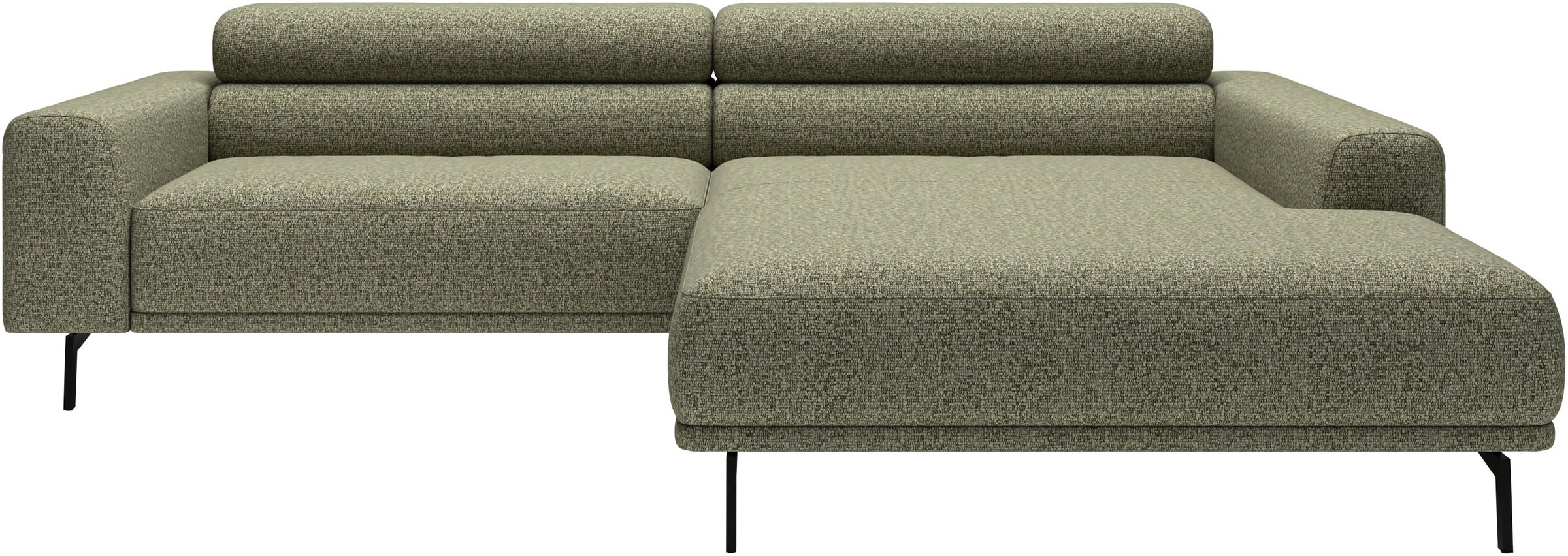 SCHÖNER WOHNEN-Kollektion "Tossa, Modernes Design trifft smarte Funktione, Breite 258 cm" Motorischer Sitzvorzug, Kopfteil-Funktion & Saugroboter-Höhe