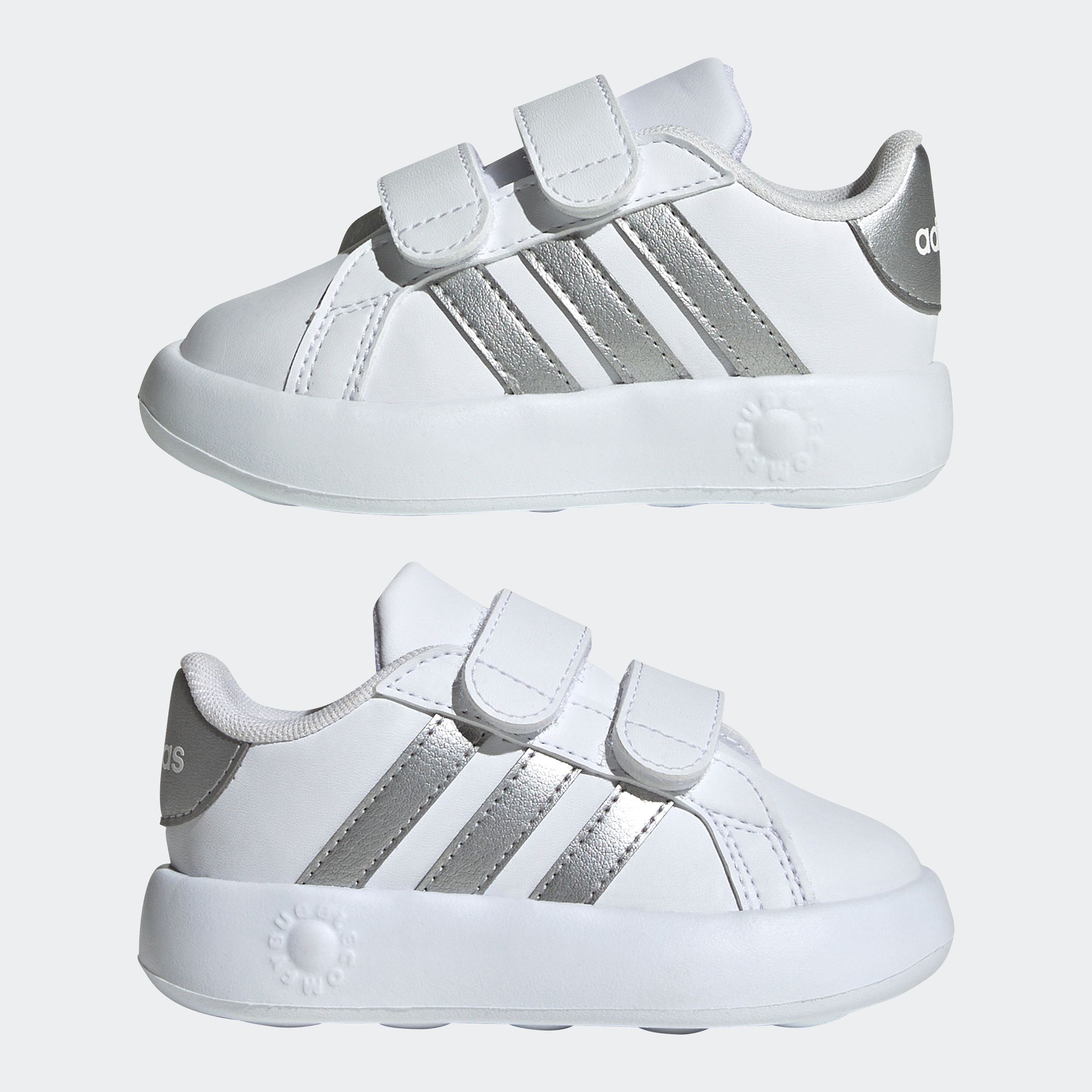adidas Sportswear Klettschuh »GRAND COURT 2.0 KIDS«, Design auf den Spuren des adidas Superstar, für Kinder