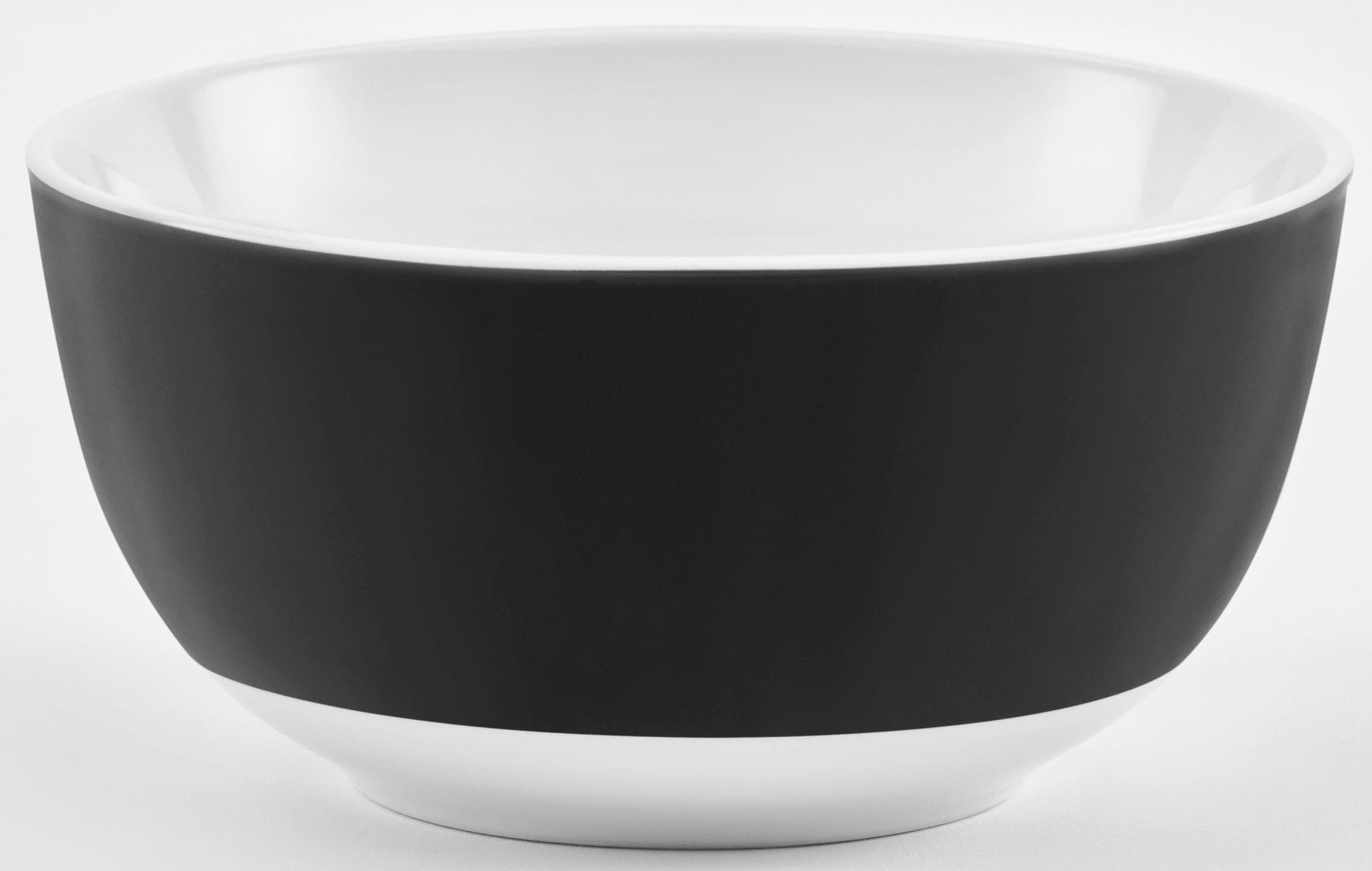 VAN WELL Müslischale "Vario", Ø 14cm, schwarz-weiß, Schüsseln, spülmaschinen- und mikrowellengeeignet, Ø 14 cm