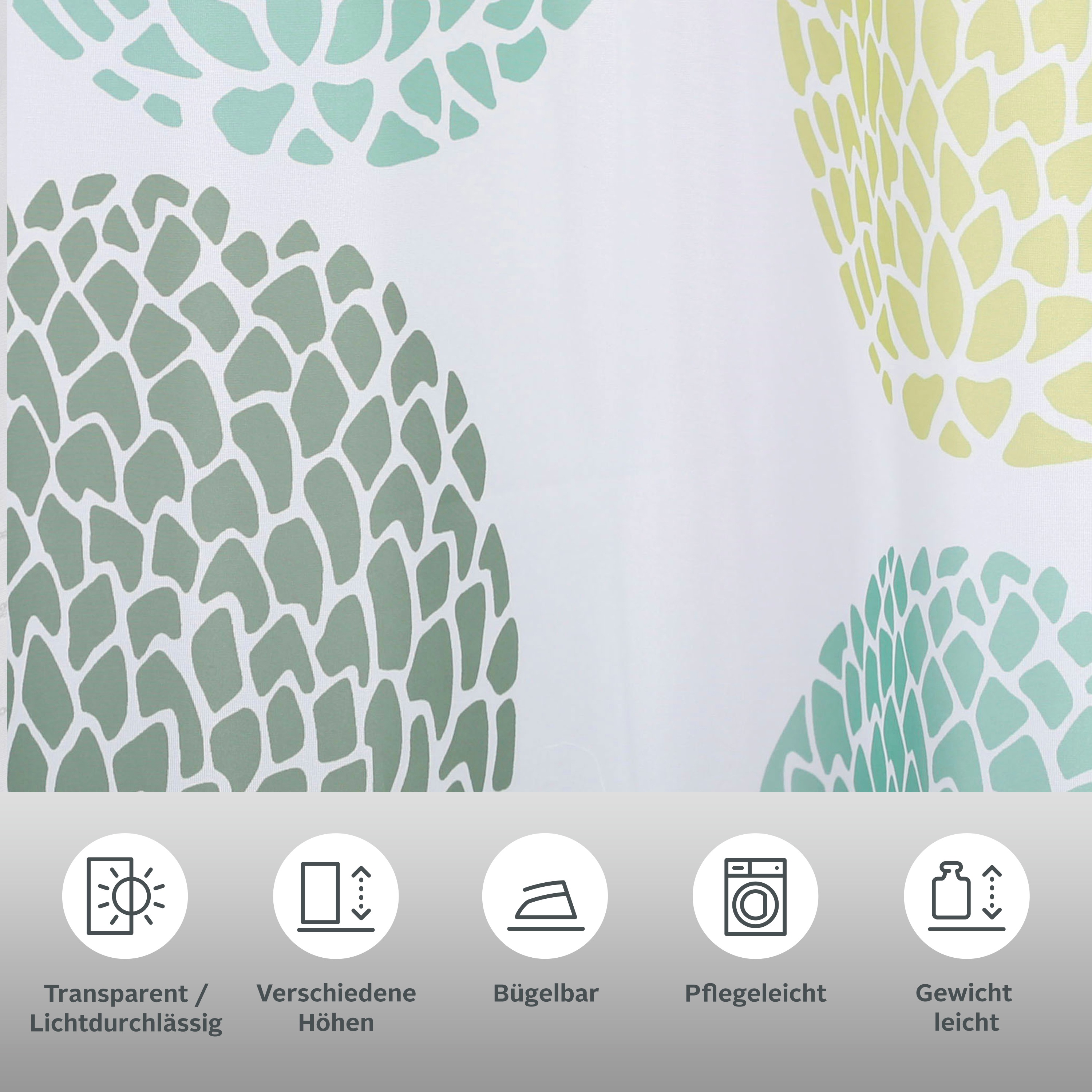 Thumbnail - OTTO home Gardine "BELEM" Ösen 1 Stk. tlg. 1 Schal, Polyester, Kreise