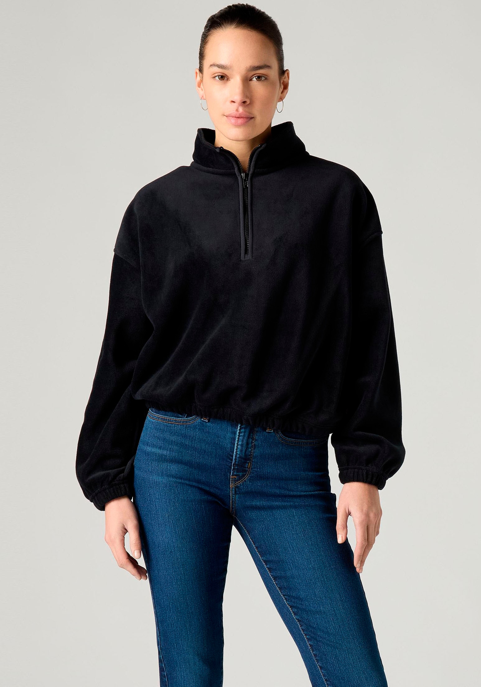 Levis Fleecepullover "LSE DELTA 1/4 ZIP", Pflegeleichte Fleece- Qualität