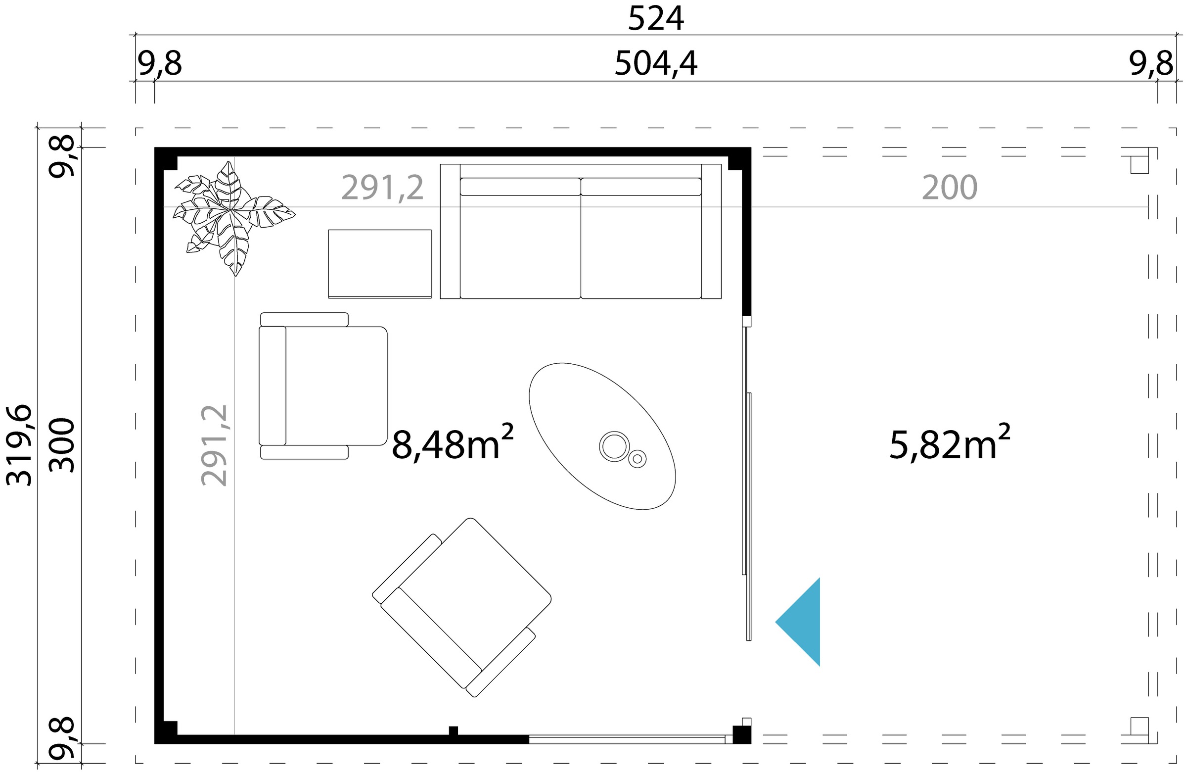 LASITA MAJA Gartenhaus »Domeo 2, Schwedenrot«, (Set), mit Dachverlängerung