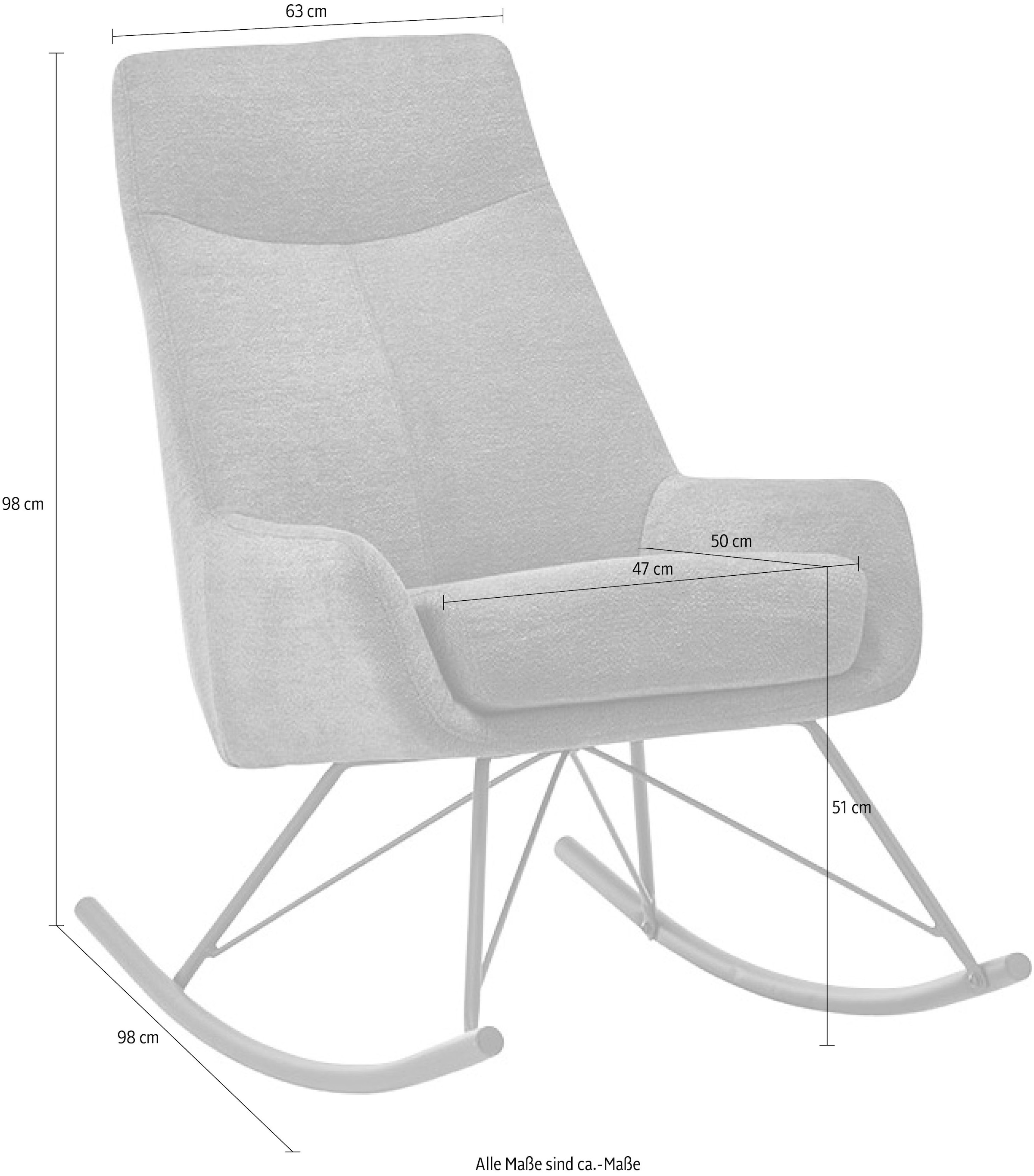 MCA furniture Schaukelstuhl »ORIENT«, 1 St., Microfaser