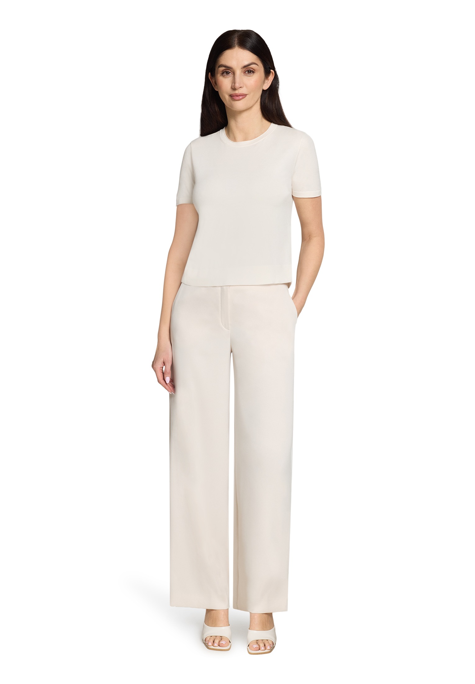 Vera Mont Kurzarmshirt »Damen mit Rundhalsausschnitt« 1 Stk. Struktur