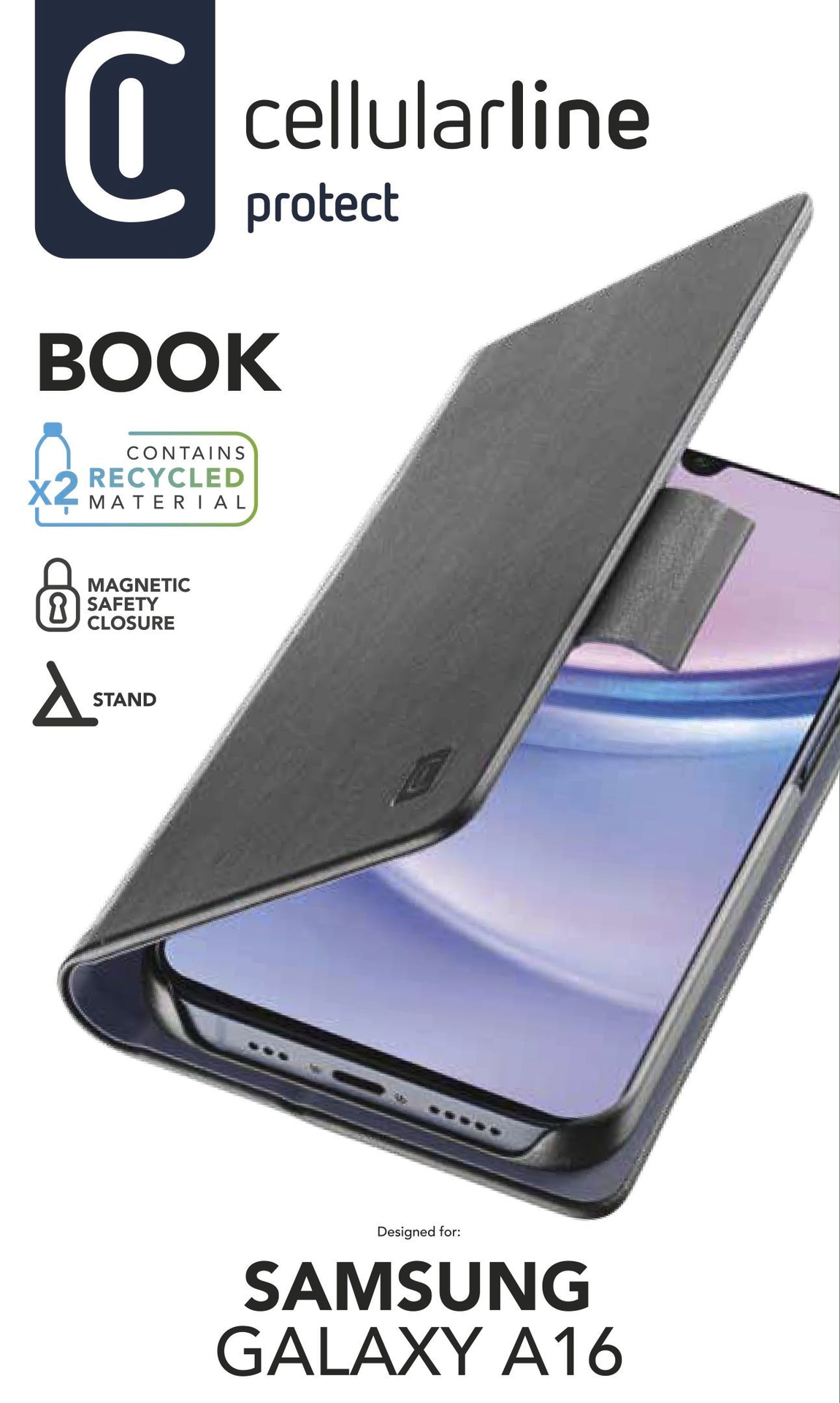 Cellularline Handyhülle »Book Case«, Backcover, Schutzhülle, Handyschutzhülle, Case, Schutzcase, stoßfest