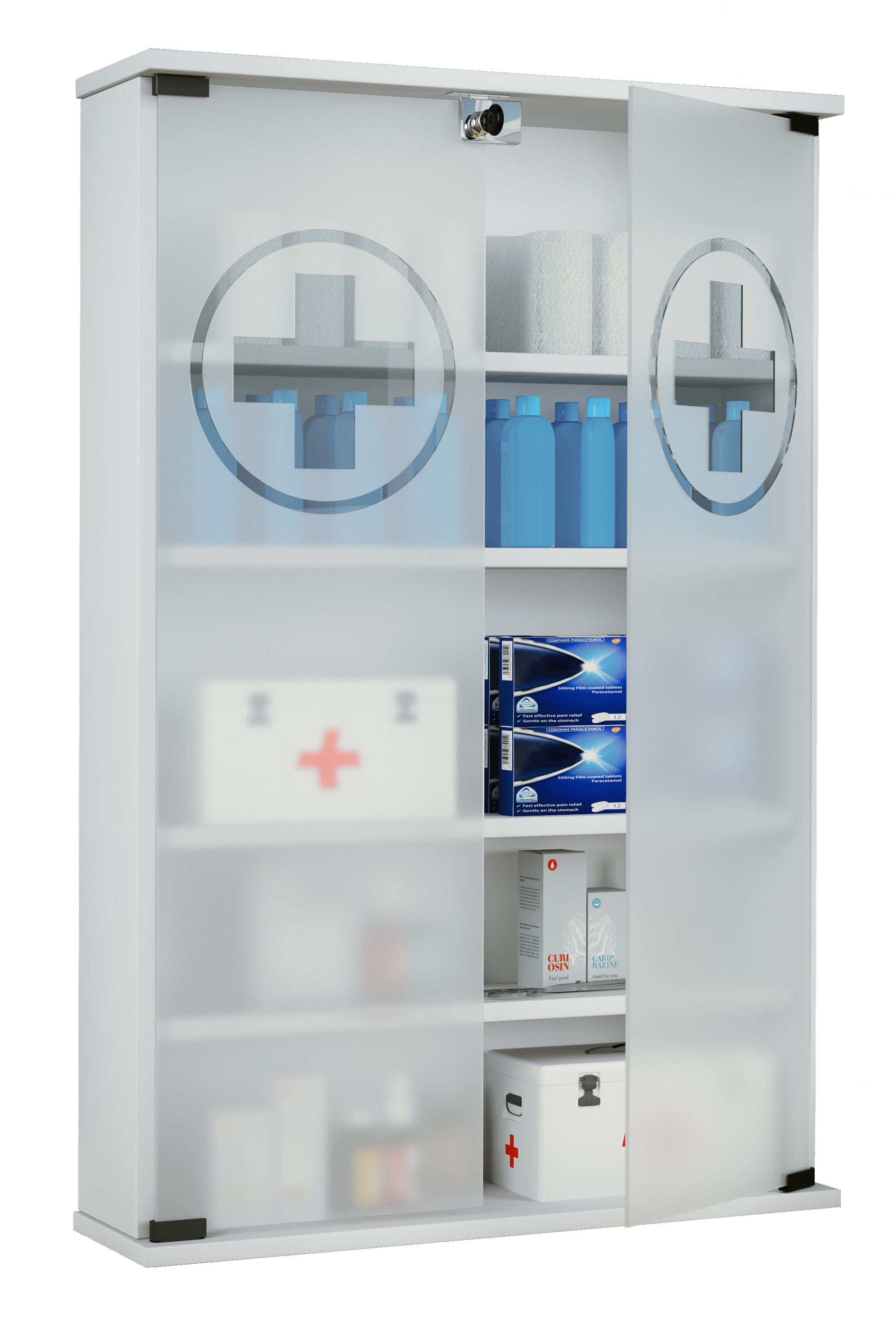 VCM Medizinschrank "Wand Hänge Medizinschrank Arzneischrank Janula" 1 Stk. tlg.