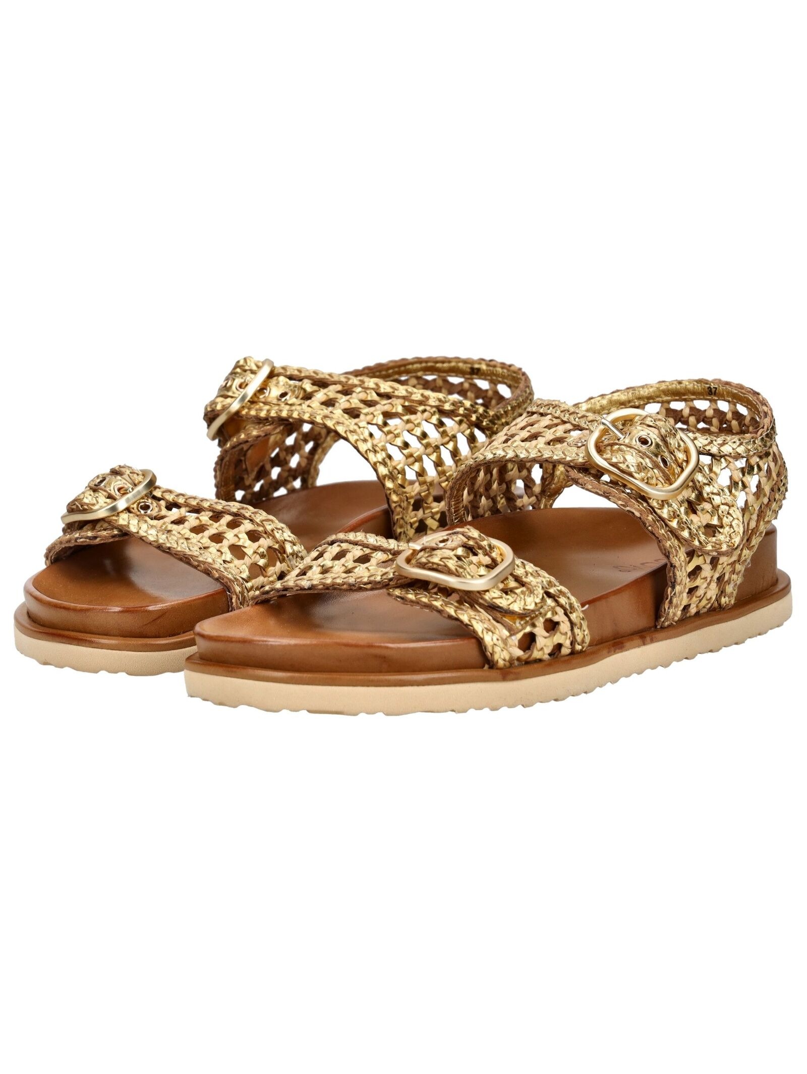INUOVO Sandalen Leder Women's Strap Sandal Gold 38 3