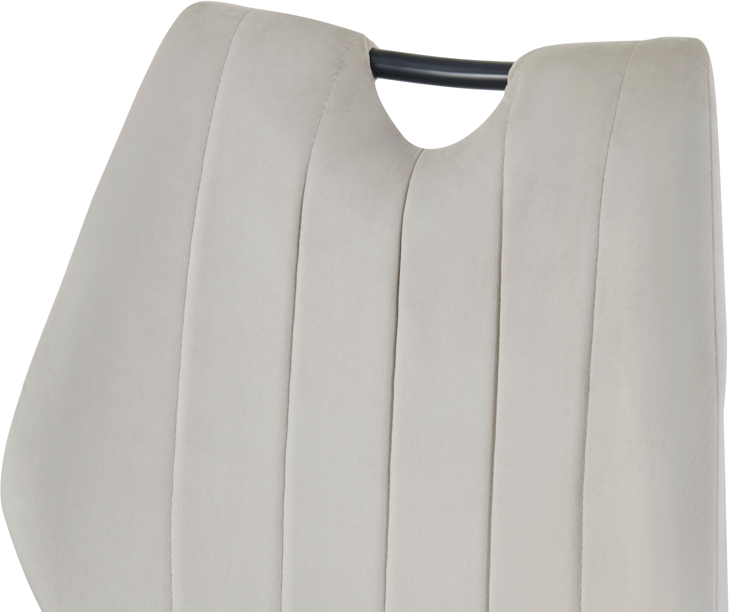 Home affaire Esszimmerstuhl »KILLAM, 2er Set, mit Metallgestell in matt schwarz« (Set) 2 Stk.in verschiedenen Farben, Belsatbarkeit pro Stuhl 120 kg, mit Griffloch