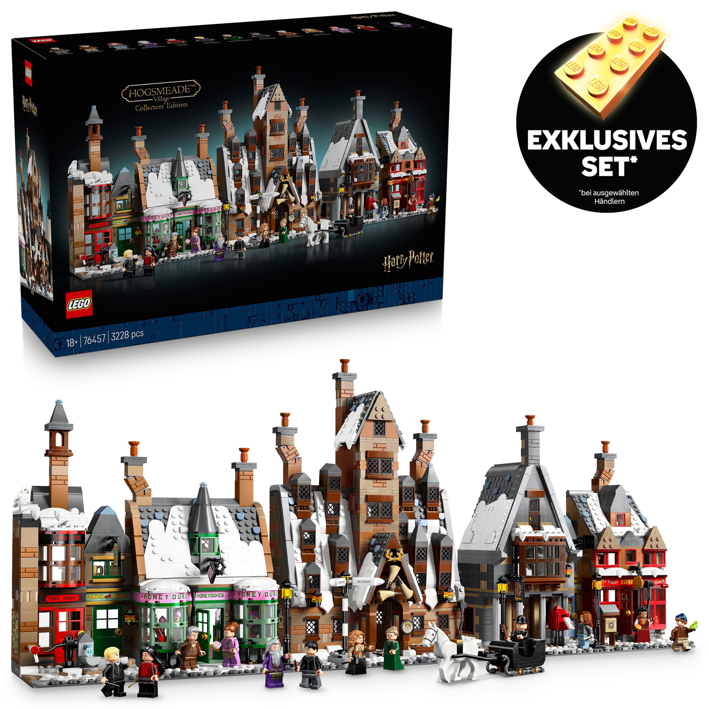 "Konstruktionsspielsteine LEGO ""Dorf Hogsmeade – Sammleredition (76457), LEGO Harry Potter "", braun (bunt), Spielbausteine, Kunststoff, Exklusives