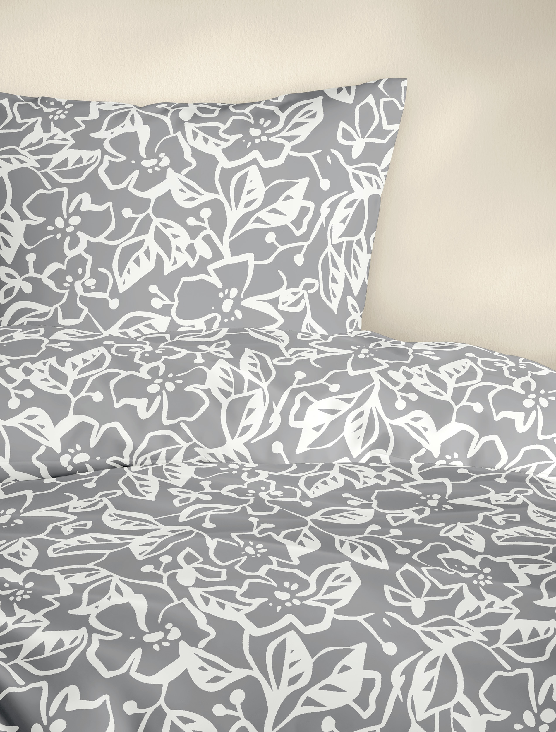 BIERBAUM Bettwäsche »4174« 2 Stk. tlg. Mako-Satin, 100 % Baumwolle, pflegeleicht