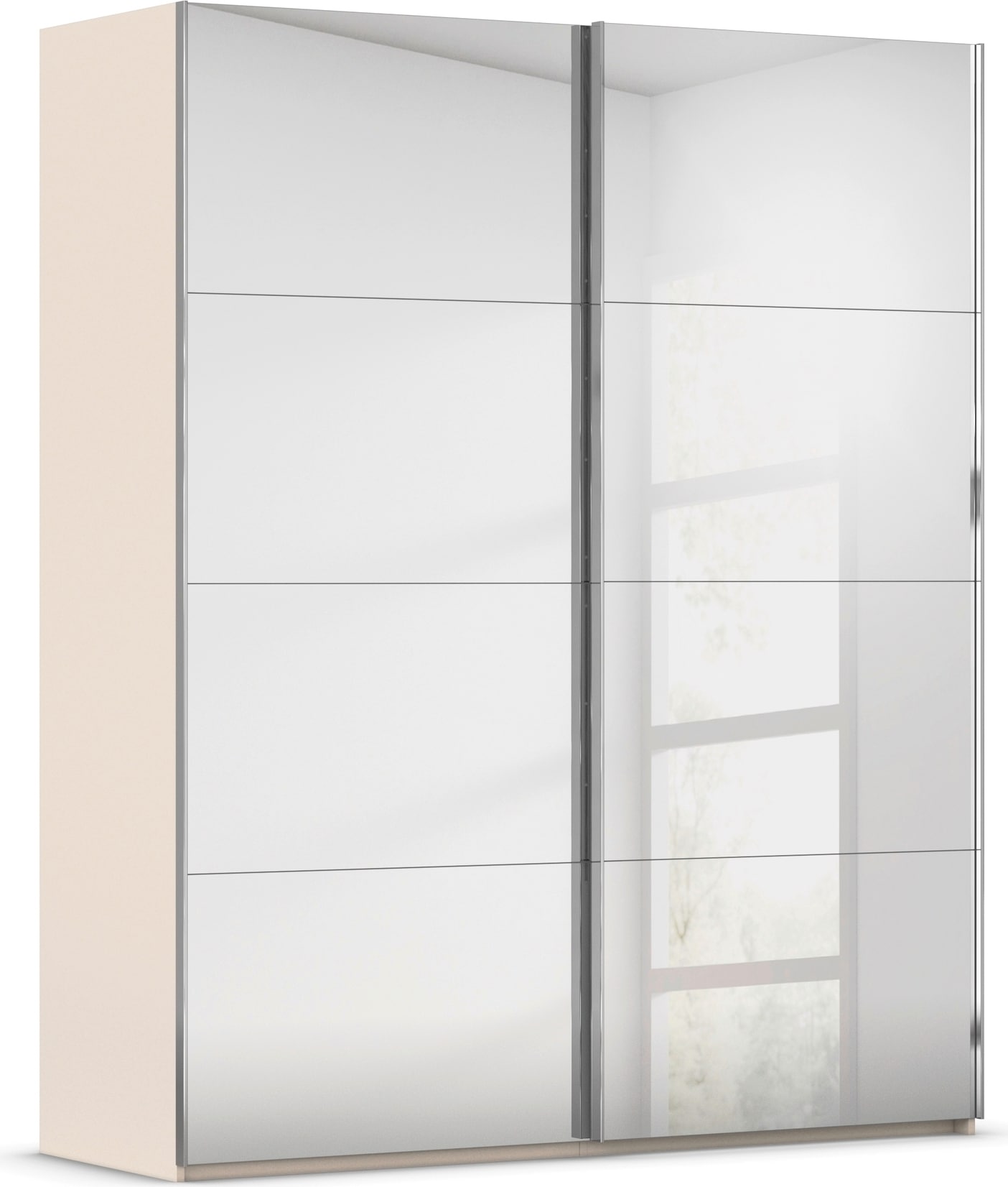 rauch "Kleiderschrank Schrank Garderobe Schlafzimmerschrank SCALE-FYRA" edle viergeteilte Türen, Spiegelfront und viele Farben MADE IN GERMANY