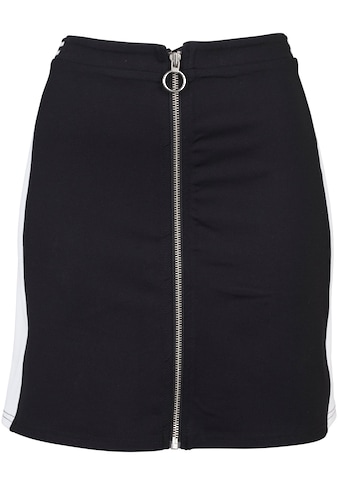 Jerseyrock »Urban Classics Damen Ladies Zip College Skirt«, (1 tlg.)