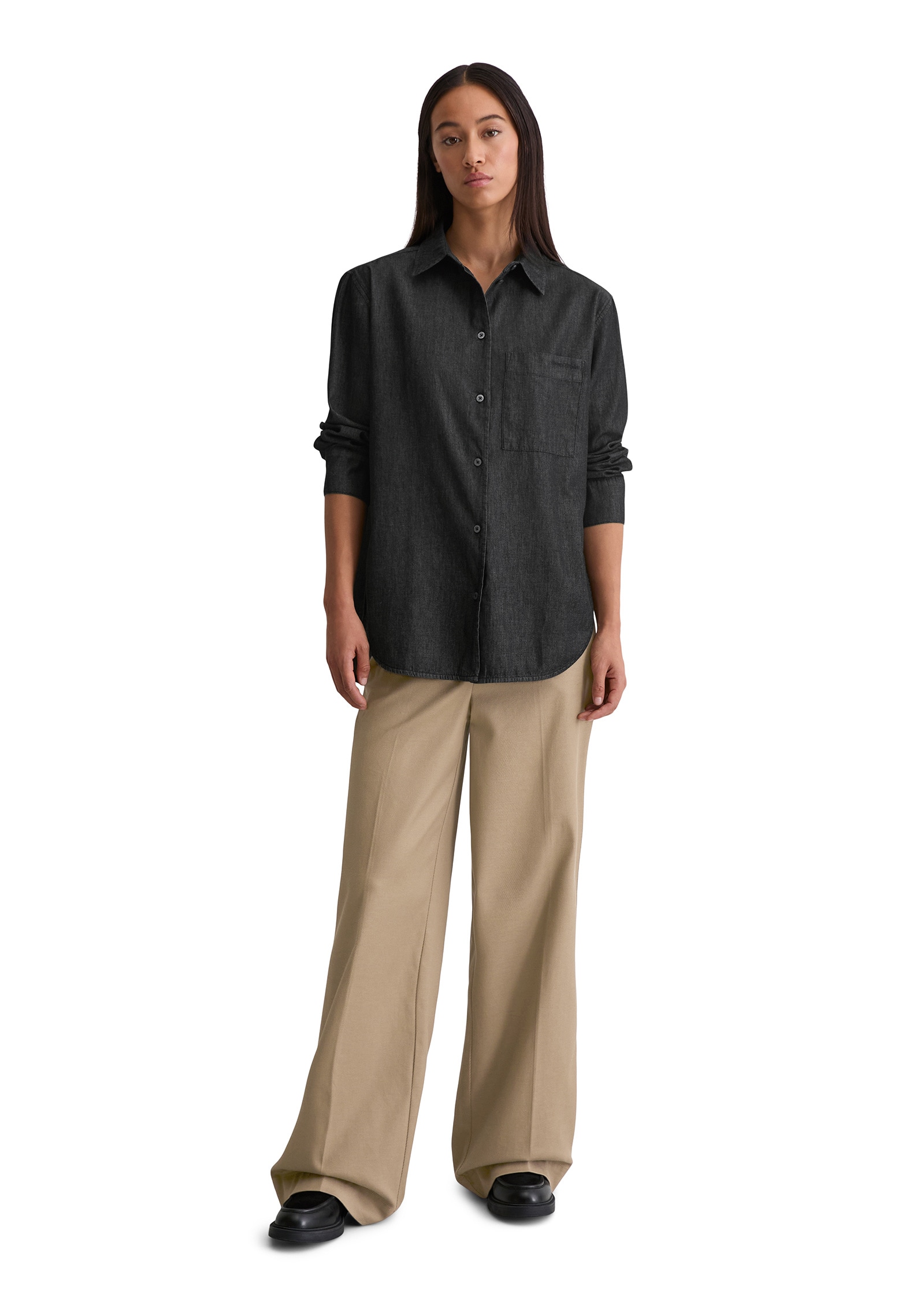 Marc O'Polo Langarmbluse »aus Baumwoll-Chambray«