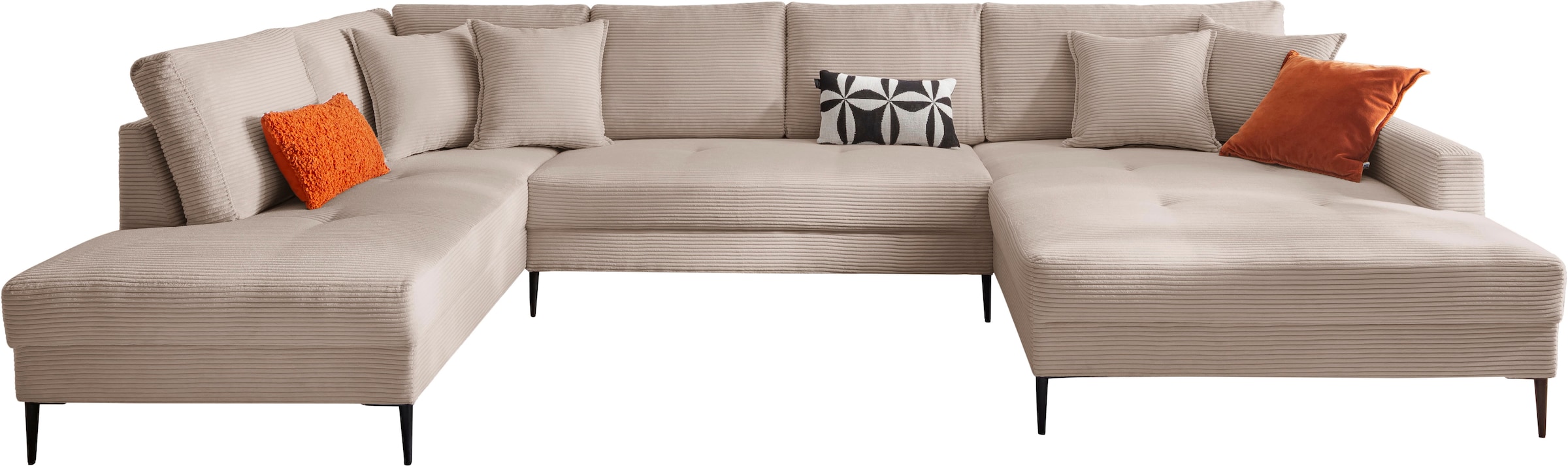 OTTO home Wohnlandschaft "Summer" U-Form, B: 360cm in Cord & Struktur