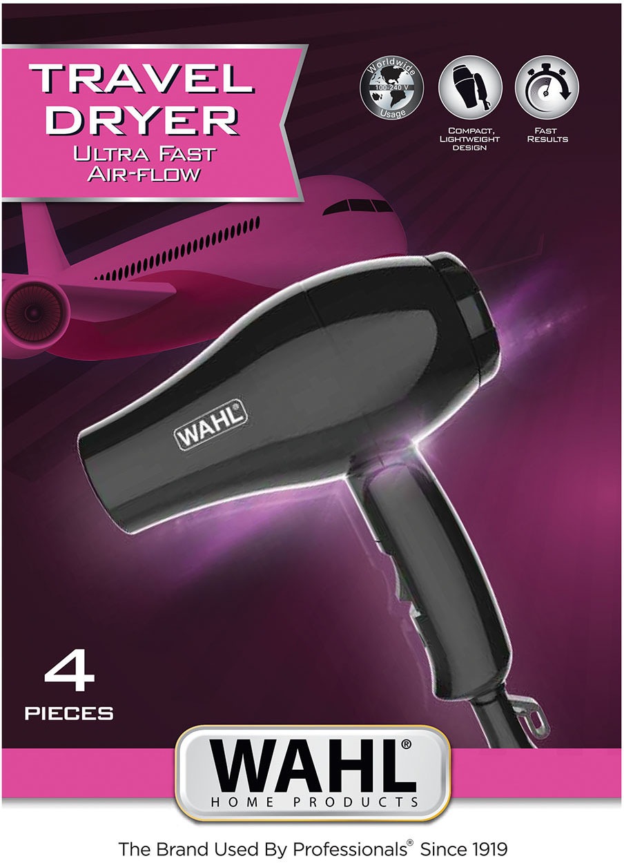 Wahl Haartrockner »Travel Dryer«, 1000 W, 2 Aufsätze, Leichtes und kompaktes Design, Diffusor, reisefreundlich
