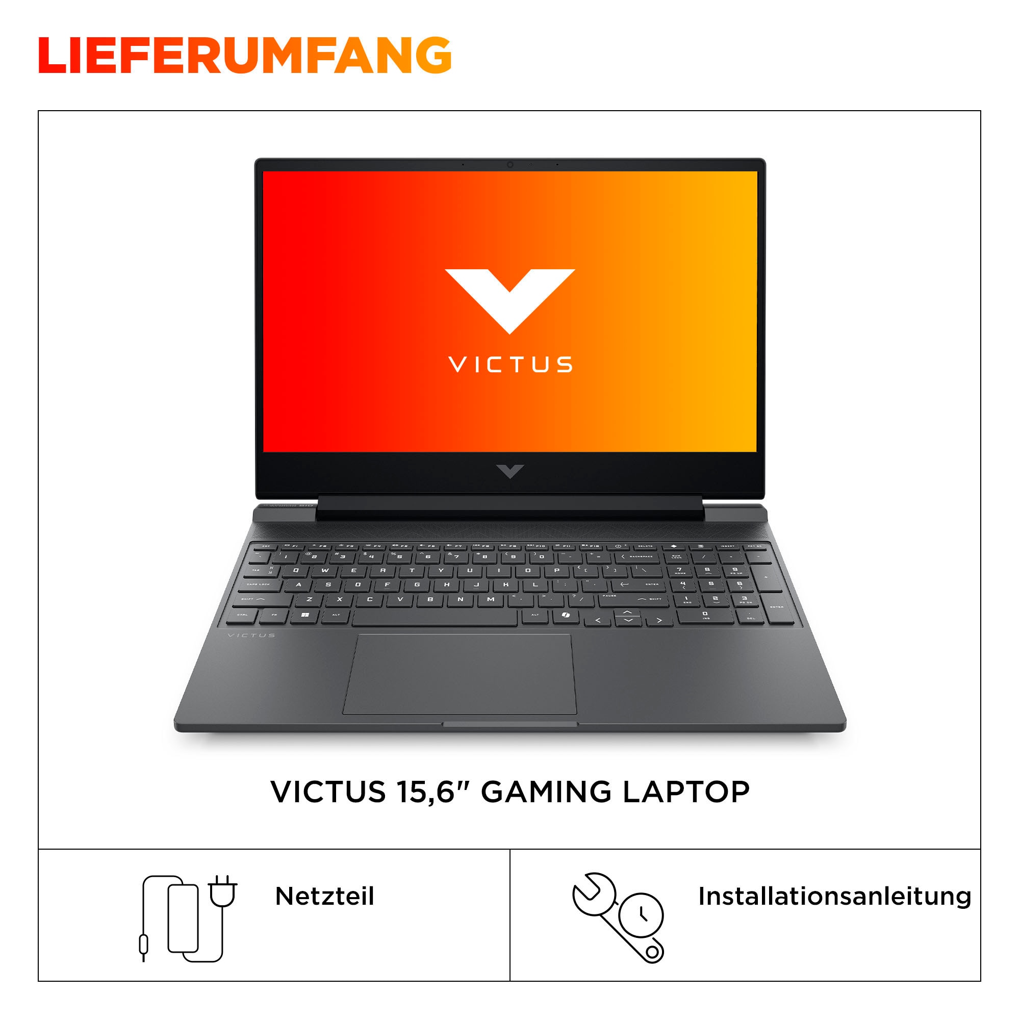 HP Gaming-Notebook »Victus 15-fb3073ng«, 39,6 cm, / 15,6 Zoll, AMD, Ryzen™ AI 7, GeForce RTX 5060, 1000 GB SSD