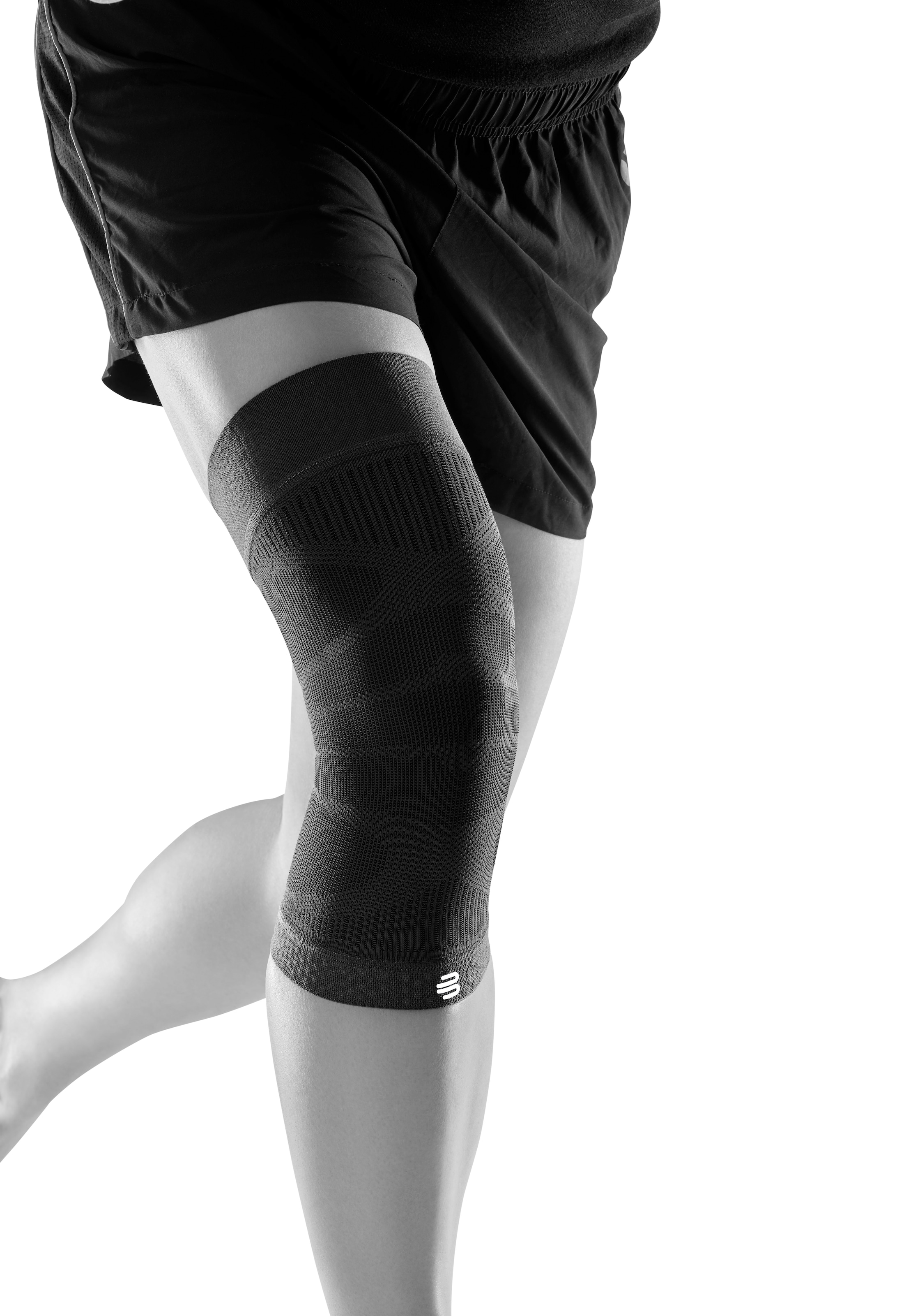 BAUERFEIND Kniebandage "Sports Compression Knee Support", Gr. M, schwarz, Obermaterial: 57% Baumwolle, 41% Polyester, 2% Elasthan, Bandagen, für