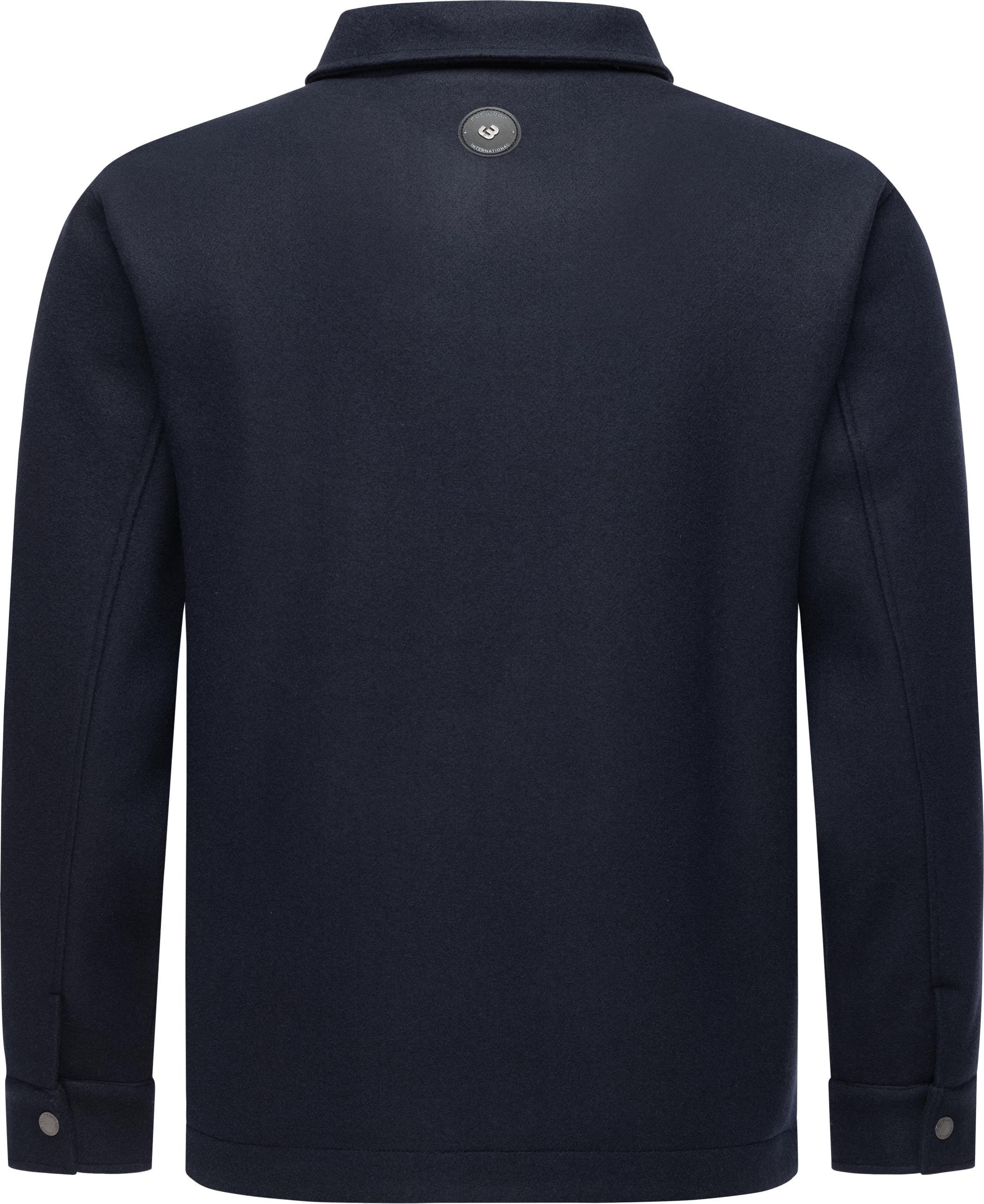 Ragwear Outdoorjacke »Azzte Felt«, ohne Kapuze, stylische Herren Hemdjacke in Woll-Optik