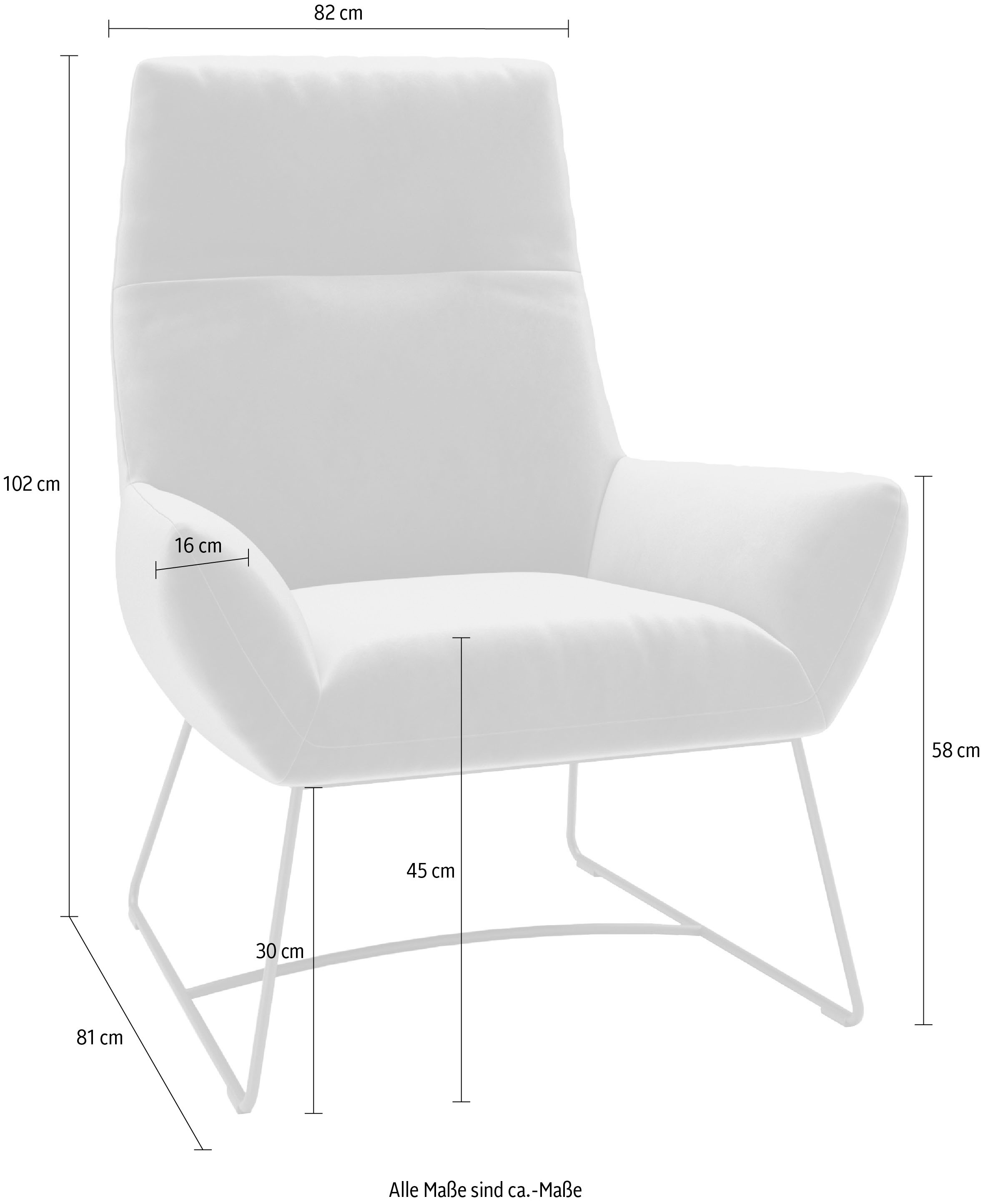 Places of Style Sessel »Basic Relaxsessel«, Extra hohe Rückenlehne