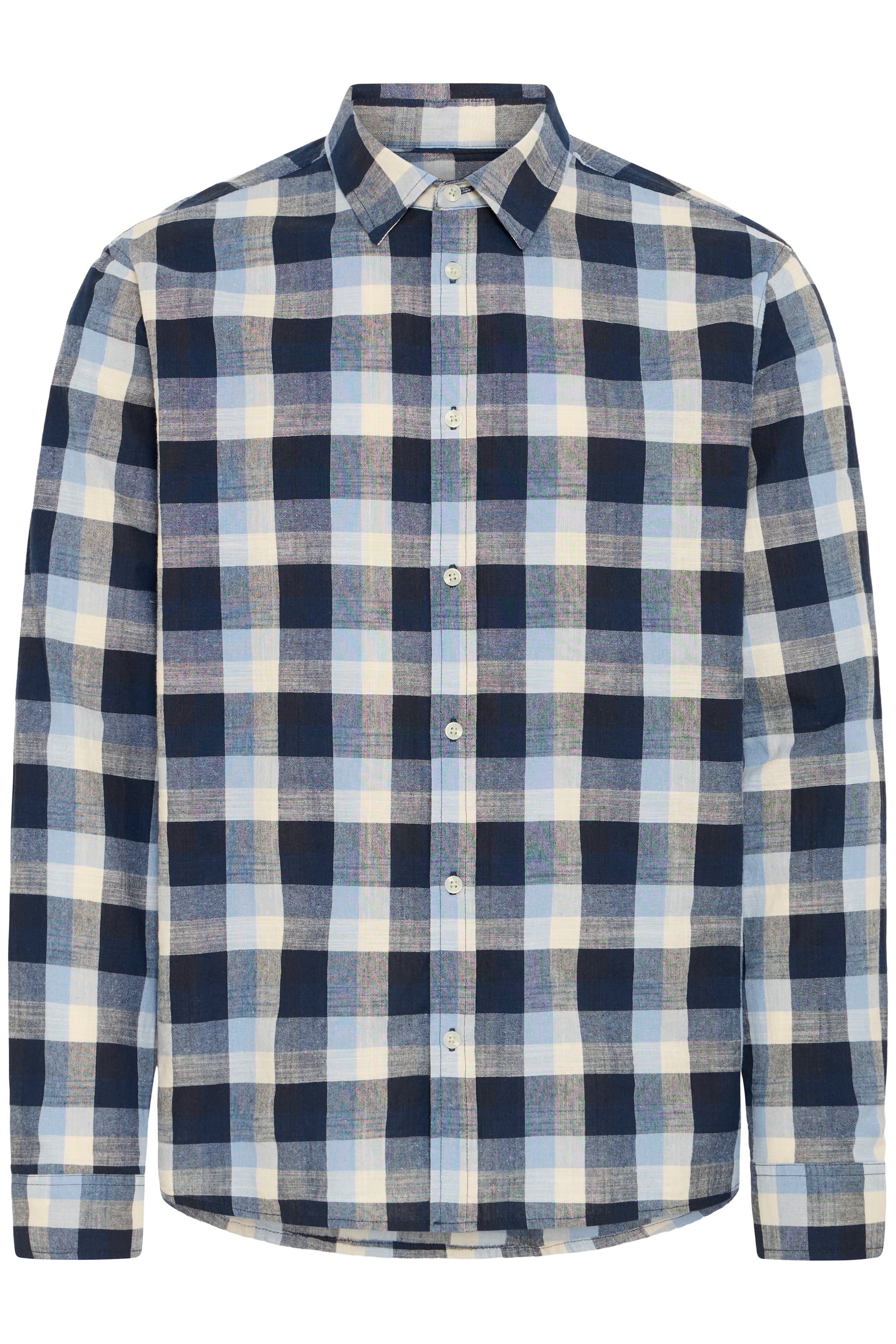 Blend Langarmhemd "BHDARIS SLUB CHECK" günstig online kaufen