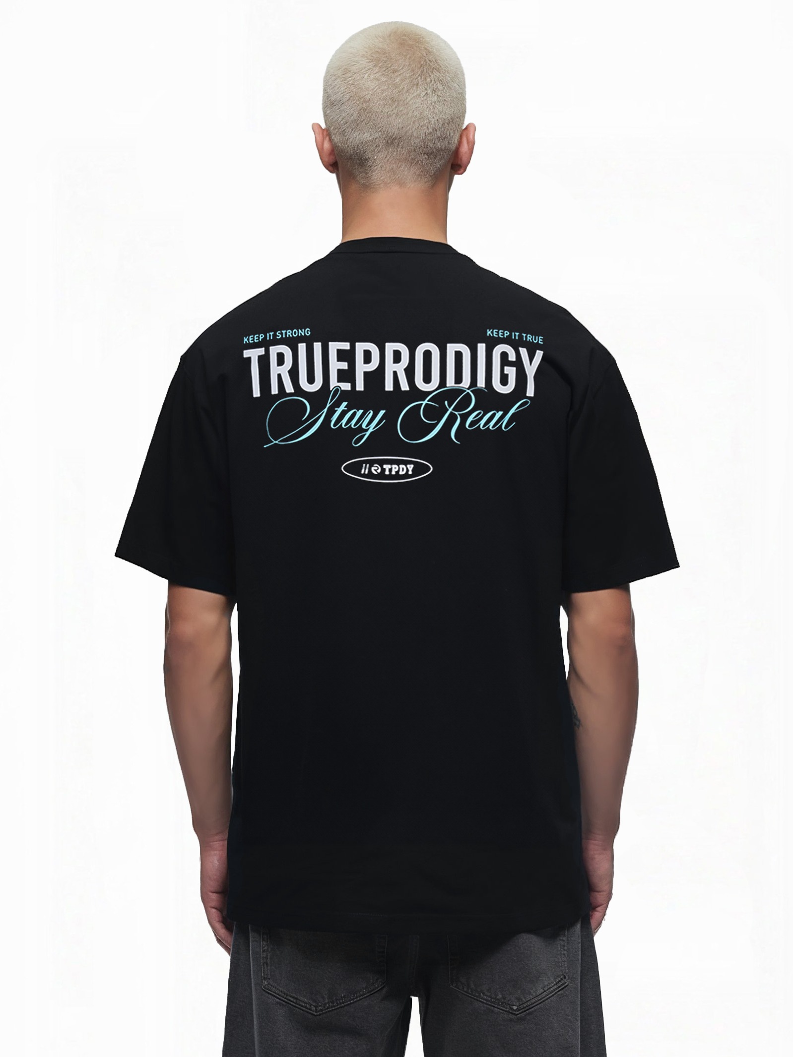 trueprodigy Oversize-Shirt "Lou Logo Print Oversized Rundhals"