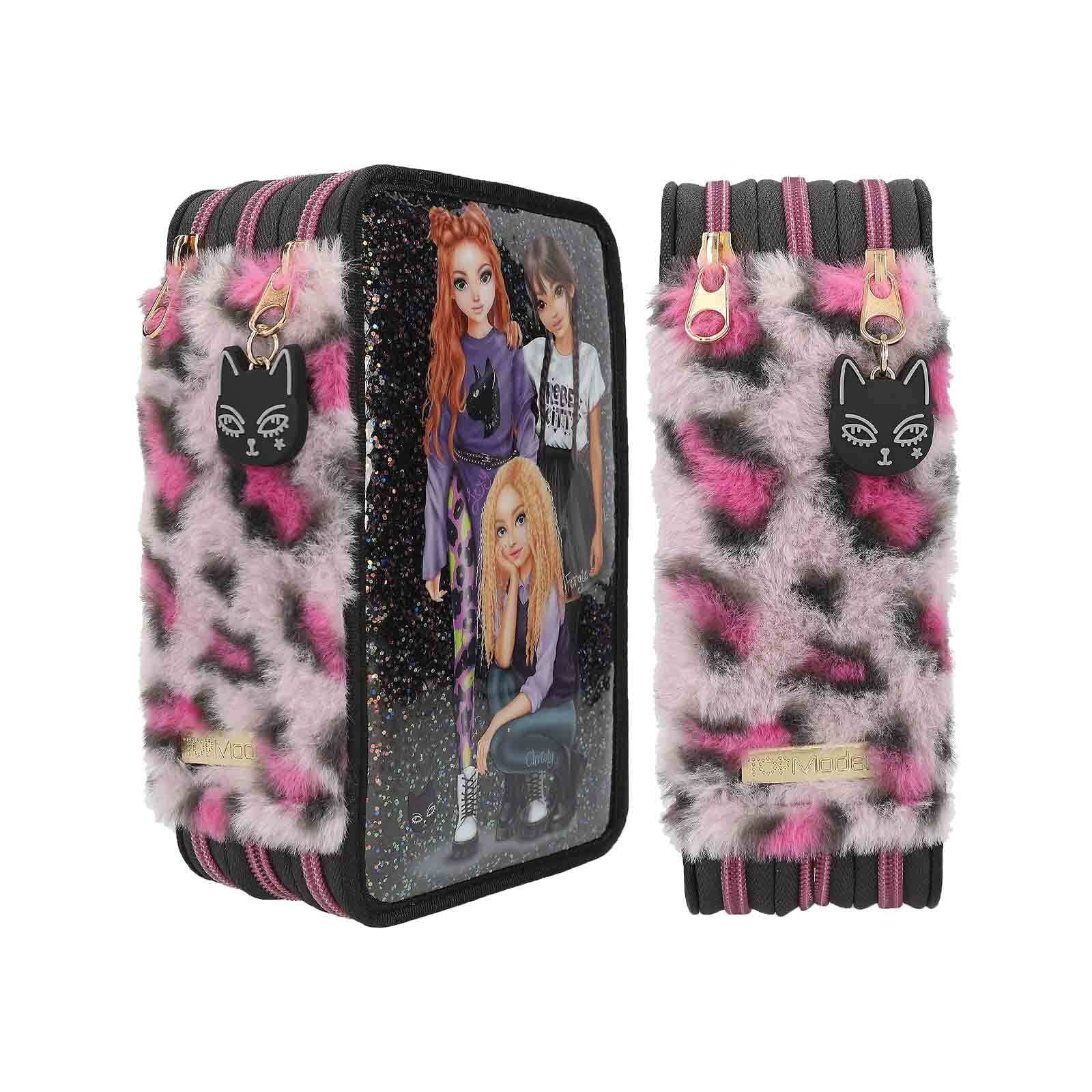 Depesche Buntstift »3-Fach Federtasche TOPModel 7,5 x 13 x 20 cm bunt«