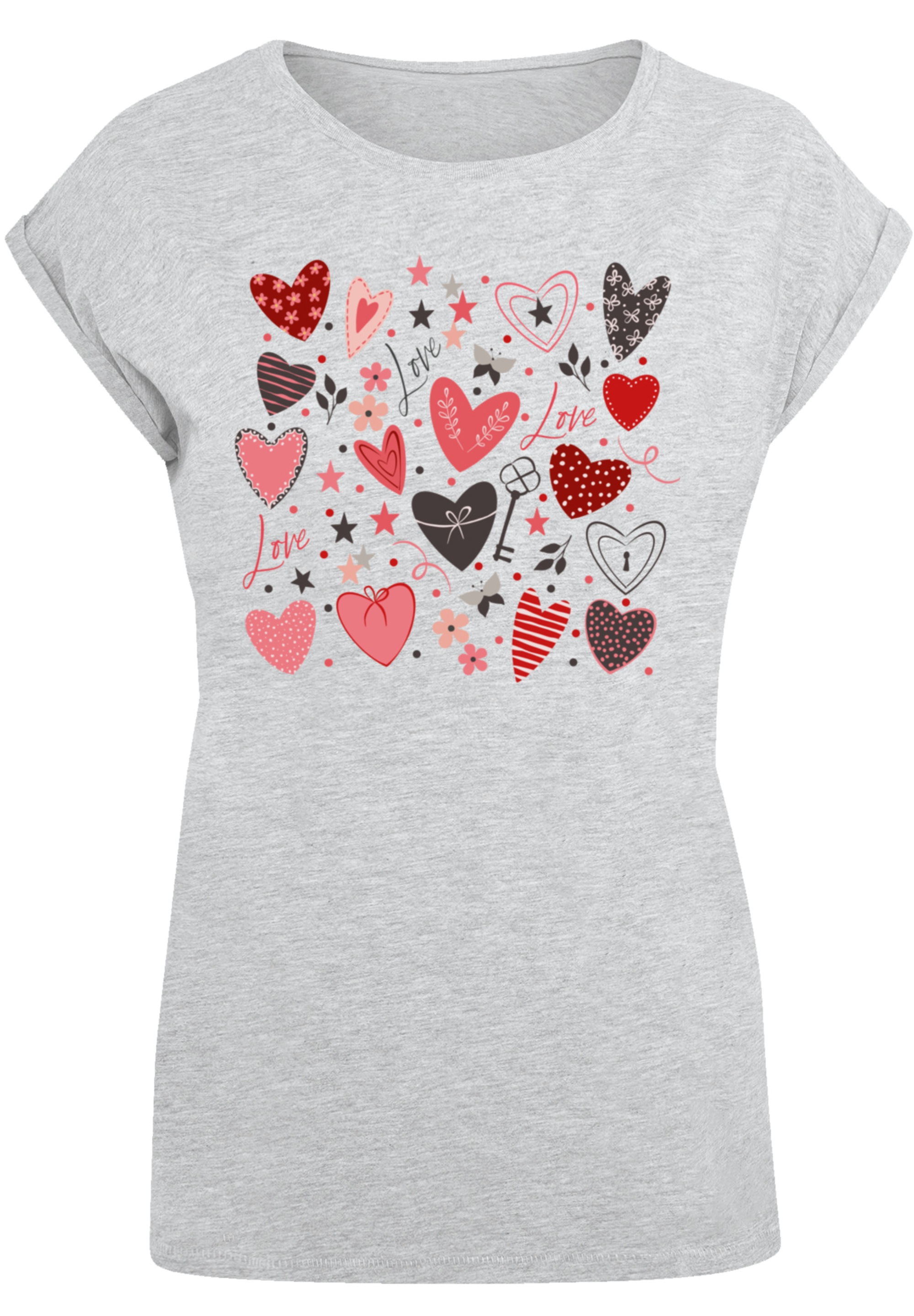 F4NT4STIC T-Shirt "Cute Herzen Variety Valentinstag", Premium Qualität günstig online kaufen