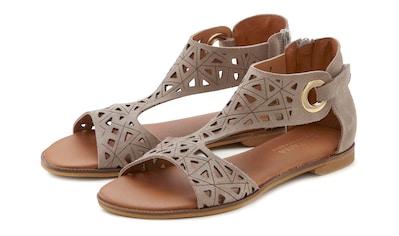 Sandale, Sandalette, Sommerschuh aus hochwertigem Leder mit Cut-Outs