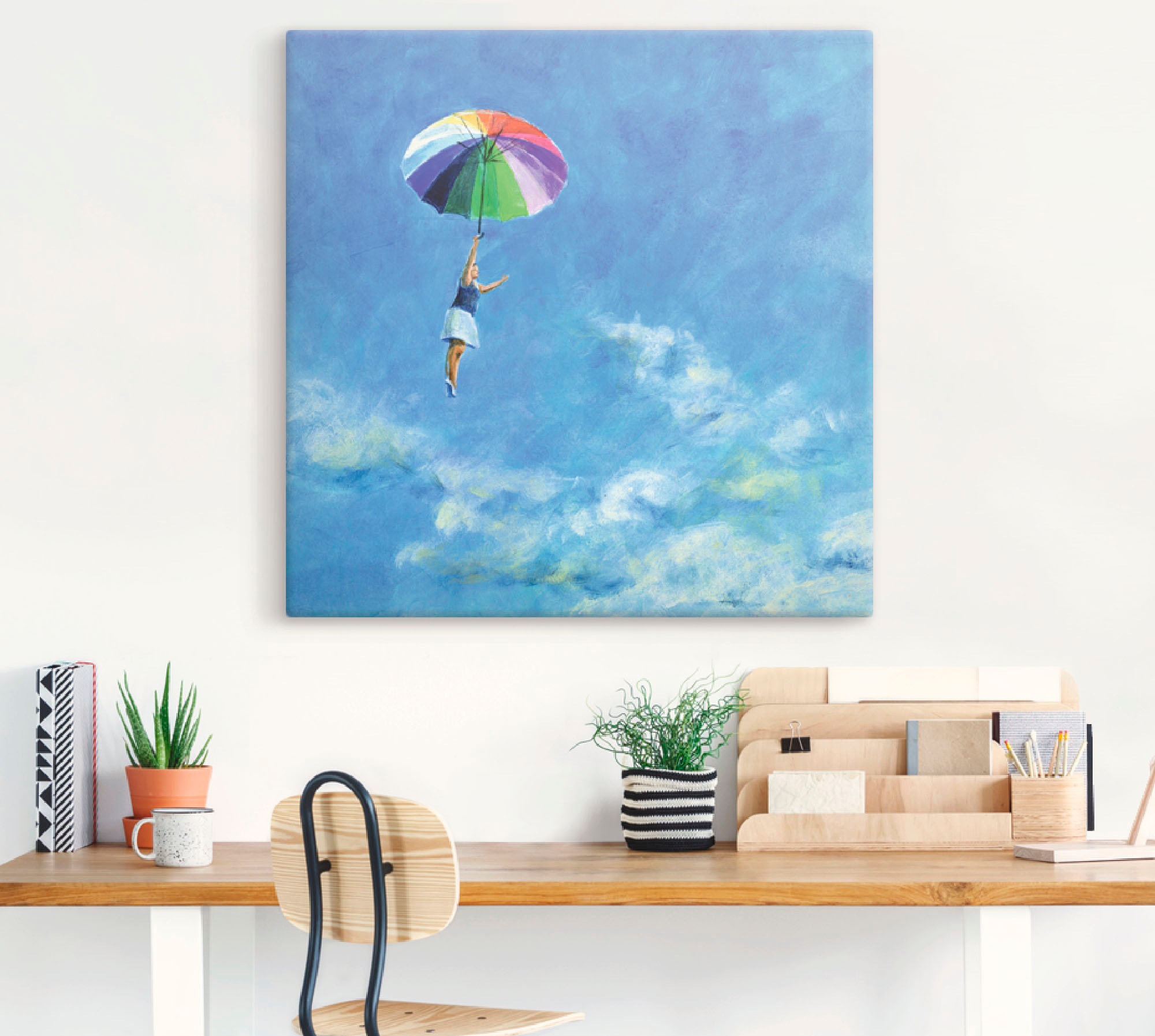 Artland Leinwandbild "Das Leben leben" Frau 1 Stk. tlg. auf Holzrahmen gesp günstig online kaufen