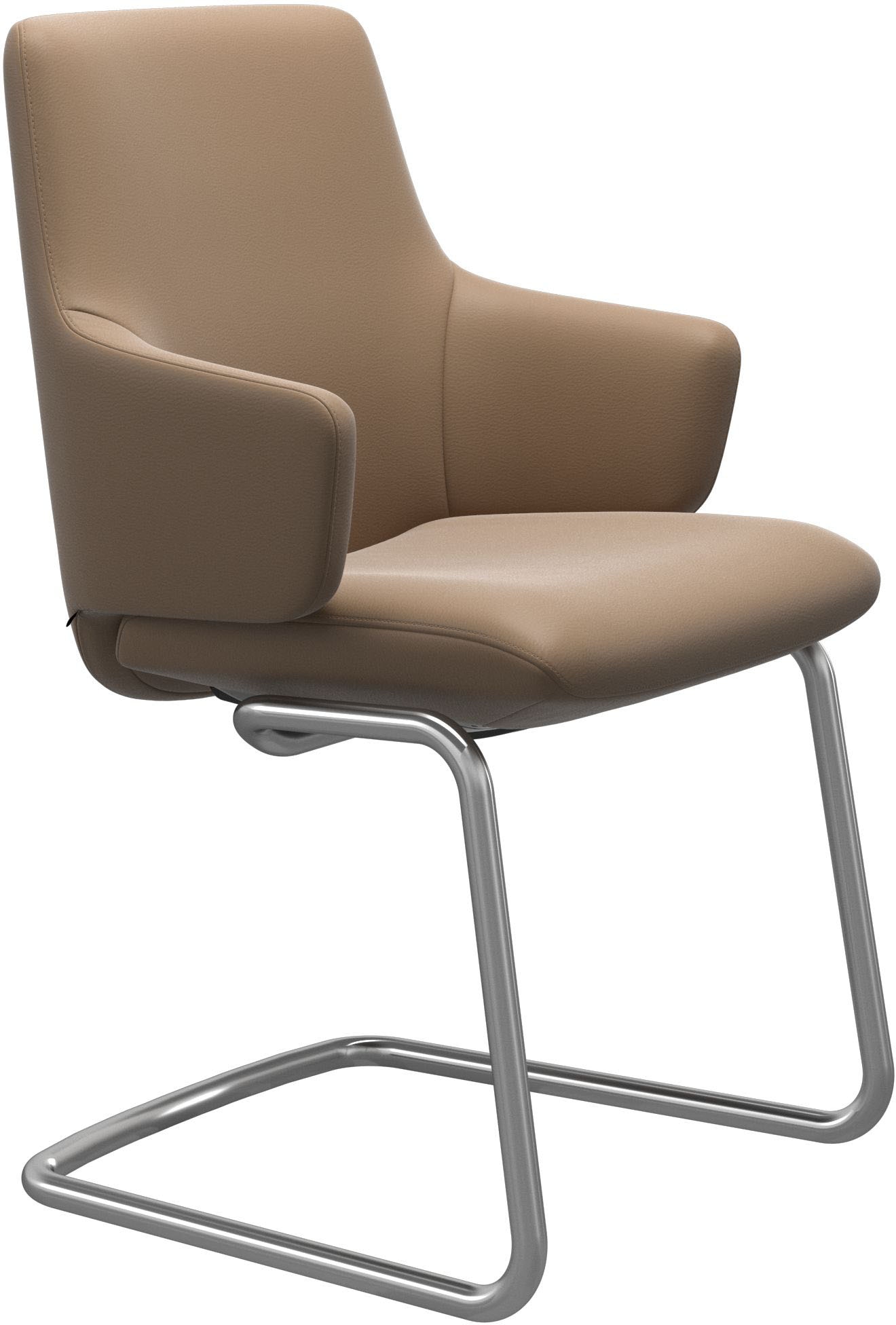 Stressless® Polsterstuhl »Laurel«, Leder PALOMA, Low Back mit Armlehne, Größe L, mit Beinen aus Stahl in Chrom matt