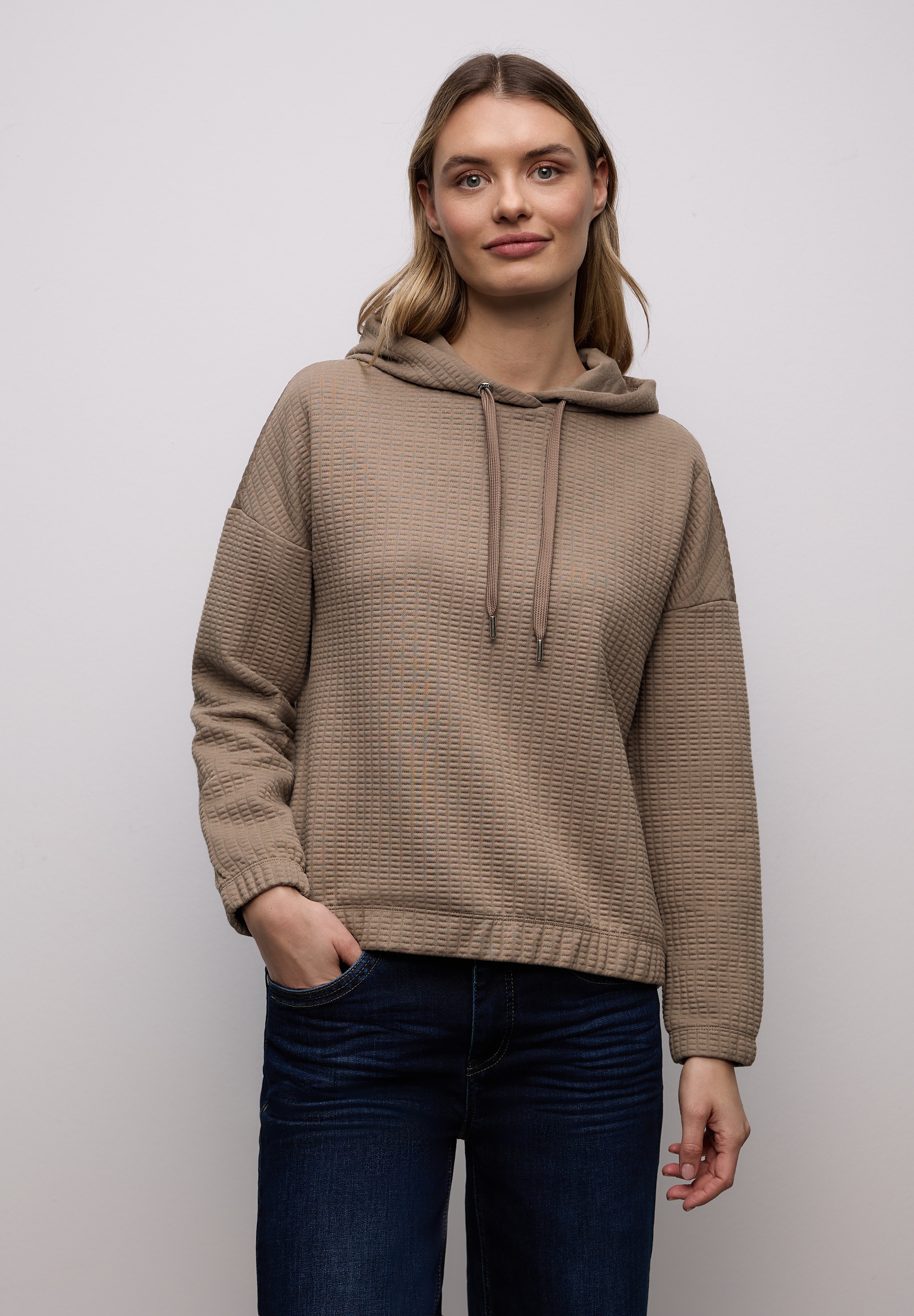 STREET ONE Langarmshirt mit Struktur günstig online kaufen