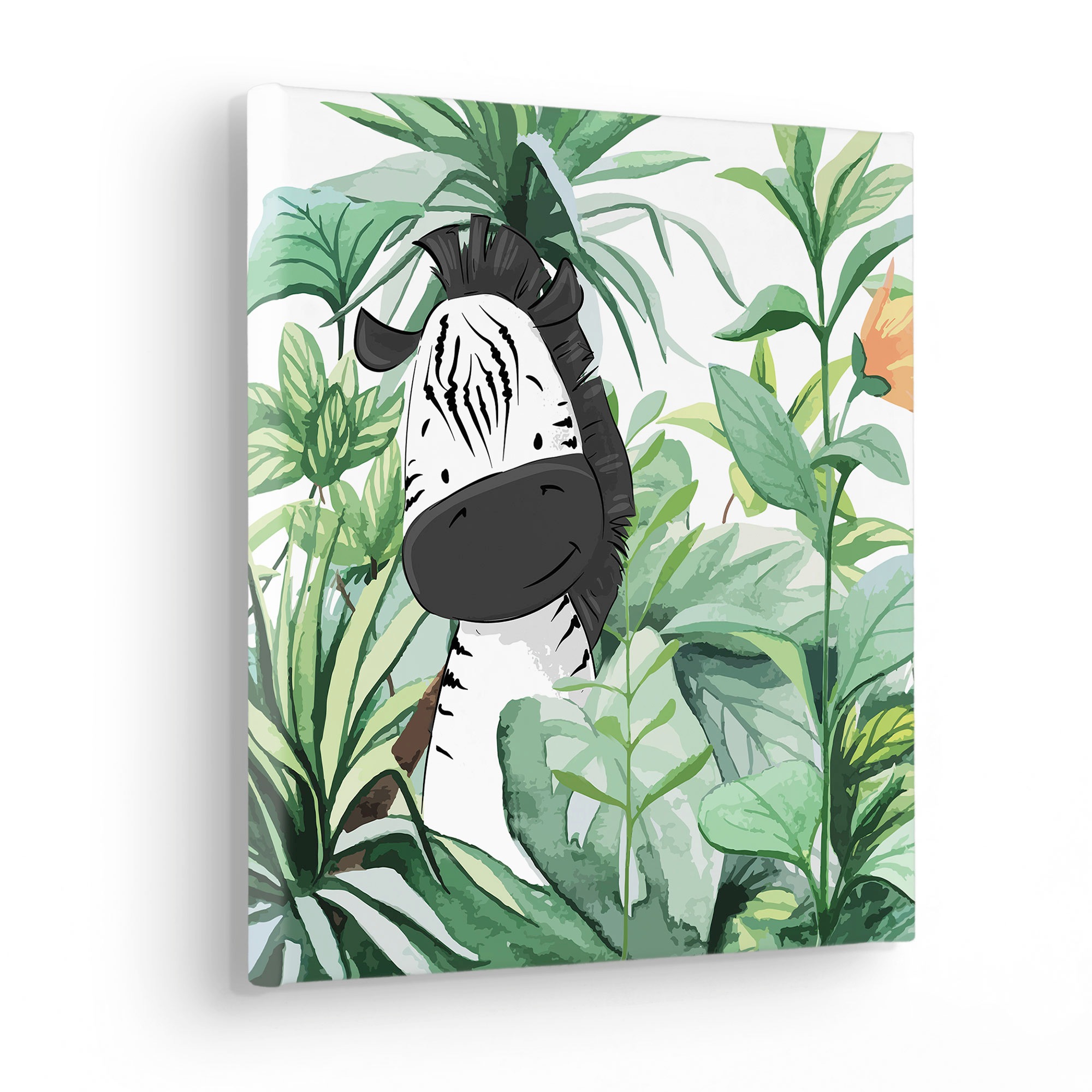Komar Leinwandbild »Lost Zebra - Größe 30 x 30 cm«, Natur, (1 St.), Keilrahmenbild mi Echtholzrahmen