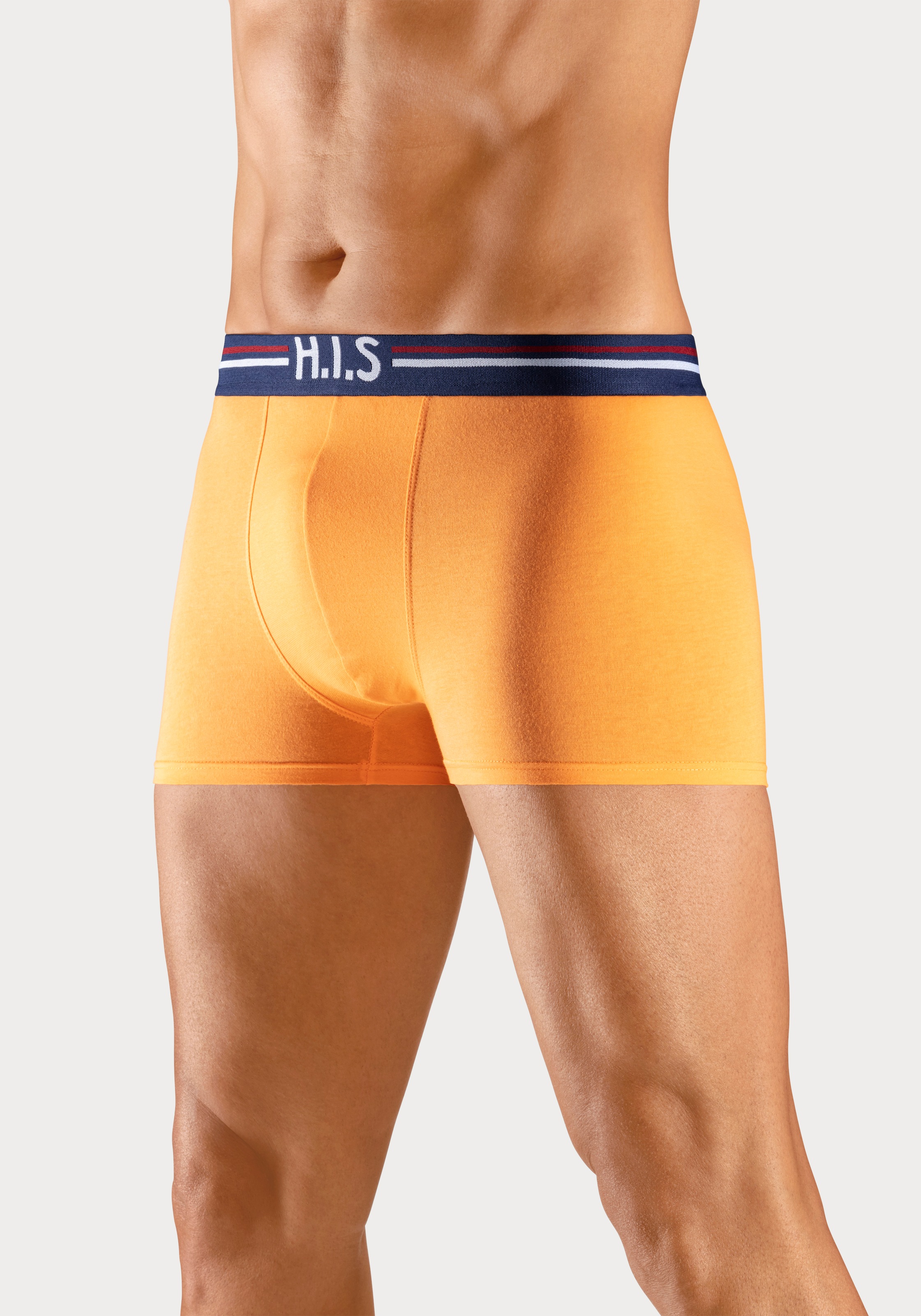 Thumbnail - H.I.S Boxer "Boxershorts für Herren" Packung, 5 Stk. mit Streifen und Markenlogo im Bund